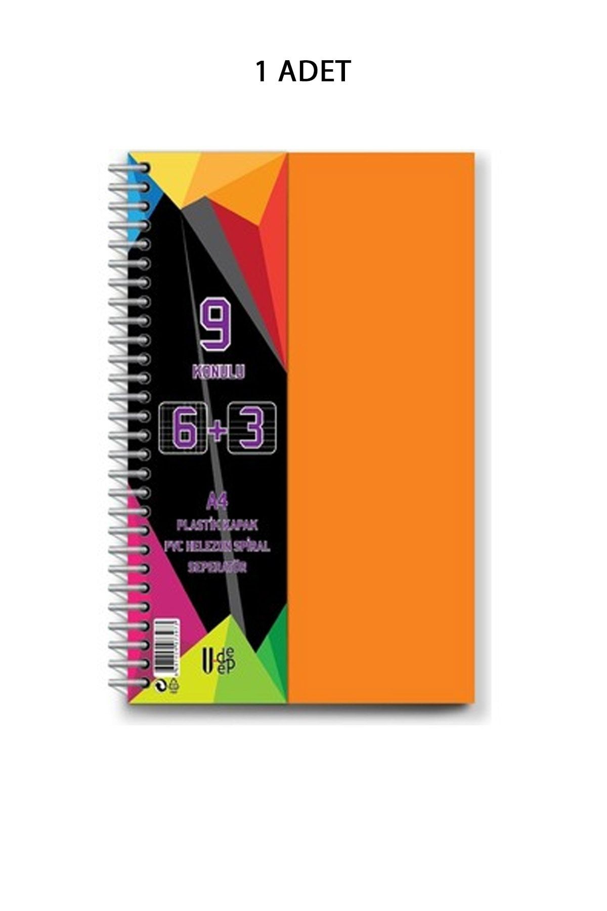 Alcania Spiralli PP Kapak 6+3 225 Yaprak 9 Ayraçlı Defter