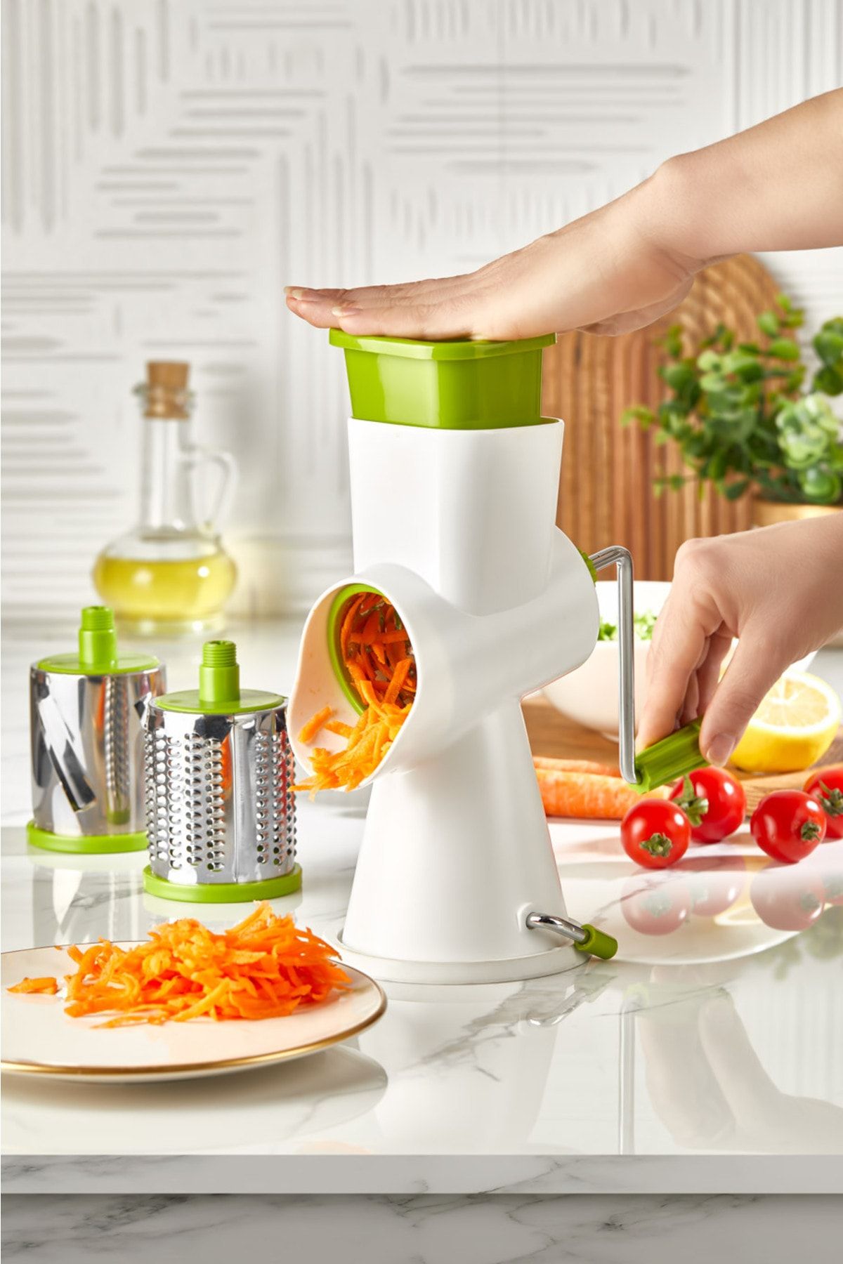 KURT HOME Pratik 3 Farklı Döner Bıçağı El Rondosu