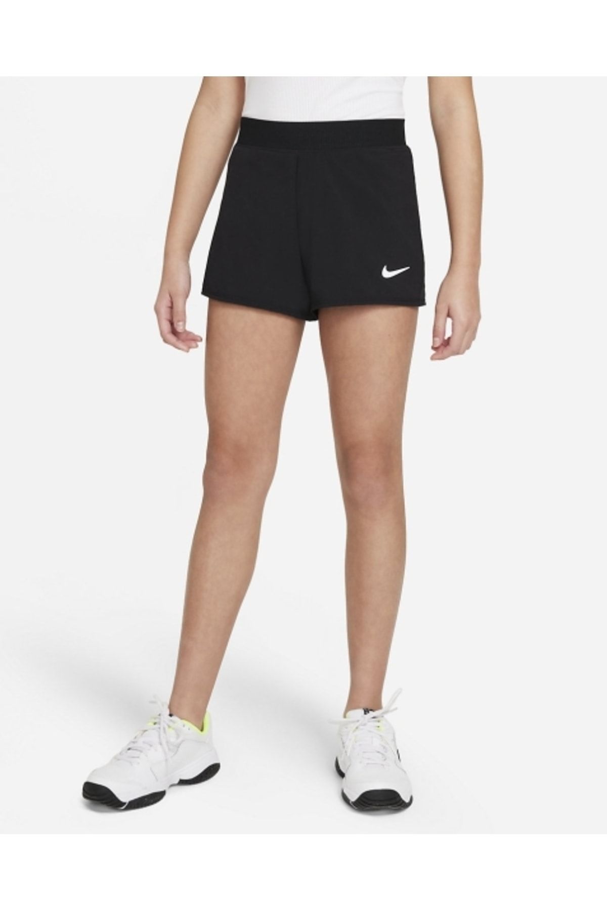 Nike Kız Çocuk Siyah Court D-ri-fit Victory Tenis Şortu