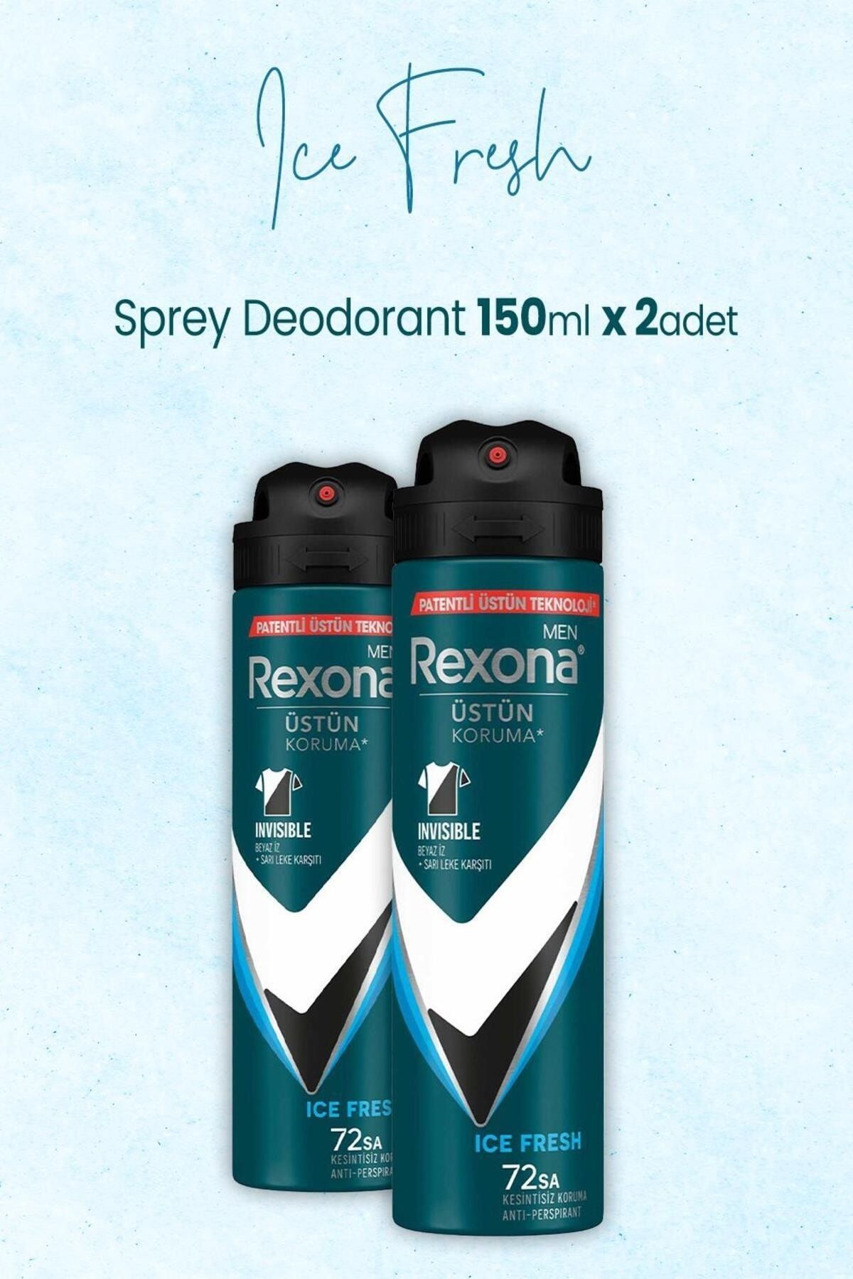 Rexona Men Sprey Deodorant Ice Fresh 150 ml x 2 Adet