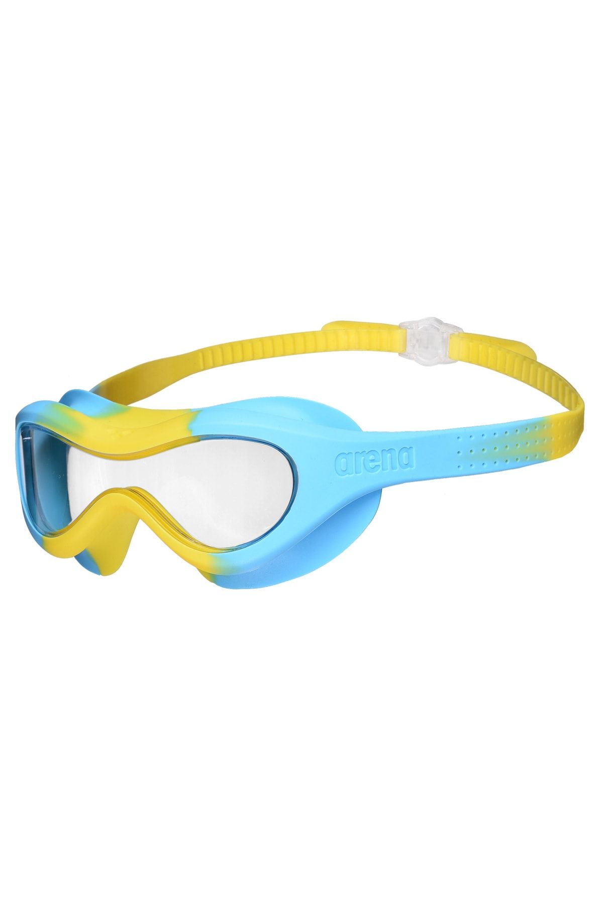 Arena SPIDER KIDS MASK CLEAR YELLOW LIGHT BLUE