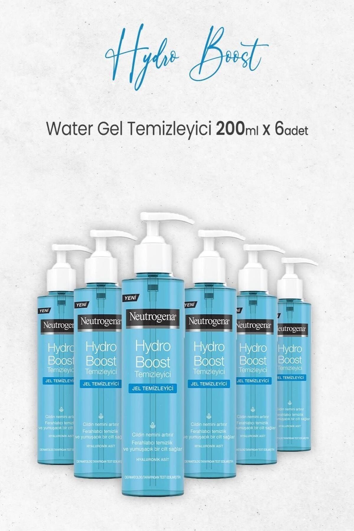 Neutrogena Hydro Boost Water Gel Temizleyici 200 ml x 6 Adet