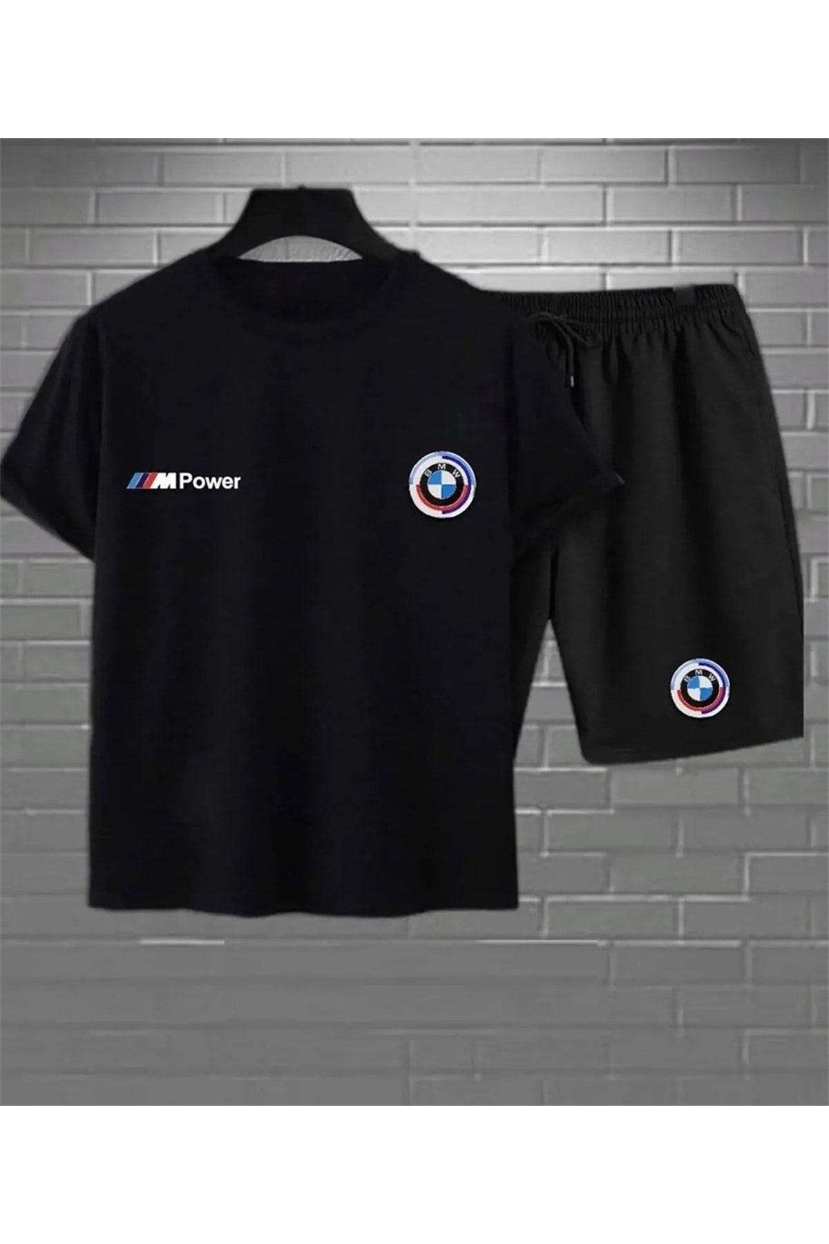 YOHO SPORT Bmw Baskılı Original Ünisex Yazlık T-shirt ve Eşofman Altı 2 li Set Combin Takım