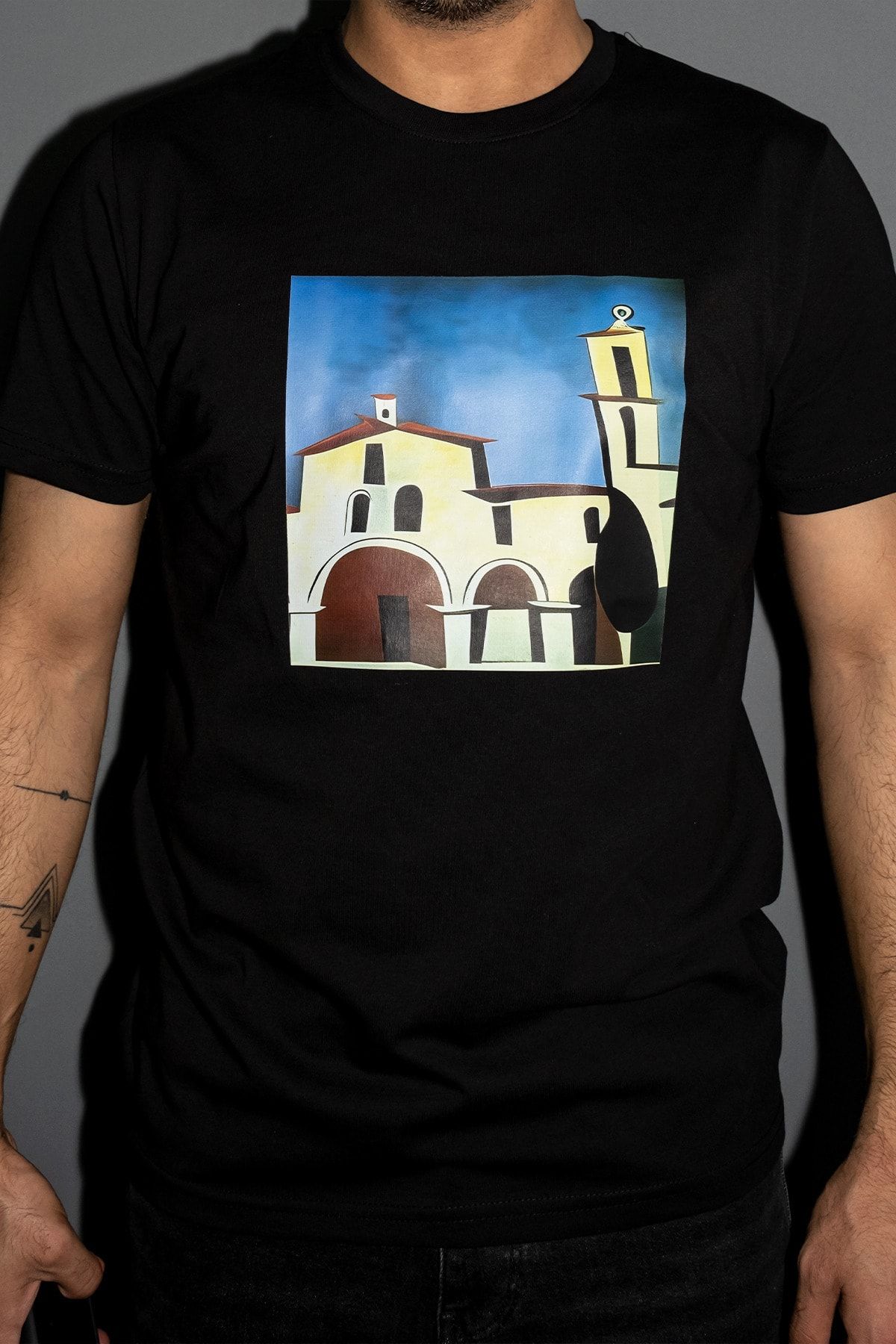 Maki Hatay Pavlus Kilisesi Baskılı T-shirt (BEZ ÇANTA VE TOHUMLU KALEM HEDİYELİ)