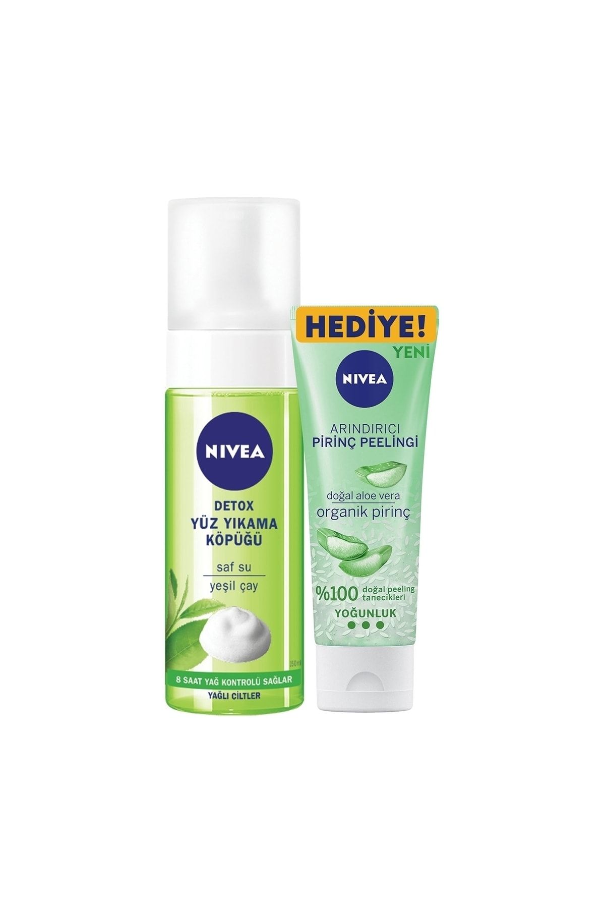 NIVEA Urban Skin Detox Yüz Yıkama Köpüğü 150 ml + Peeling Pirinç 75 ml