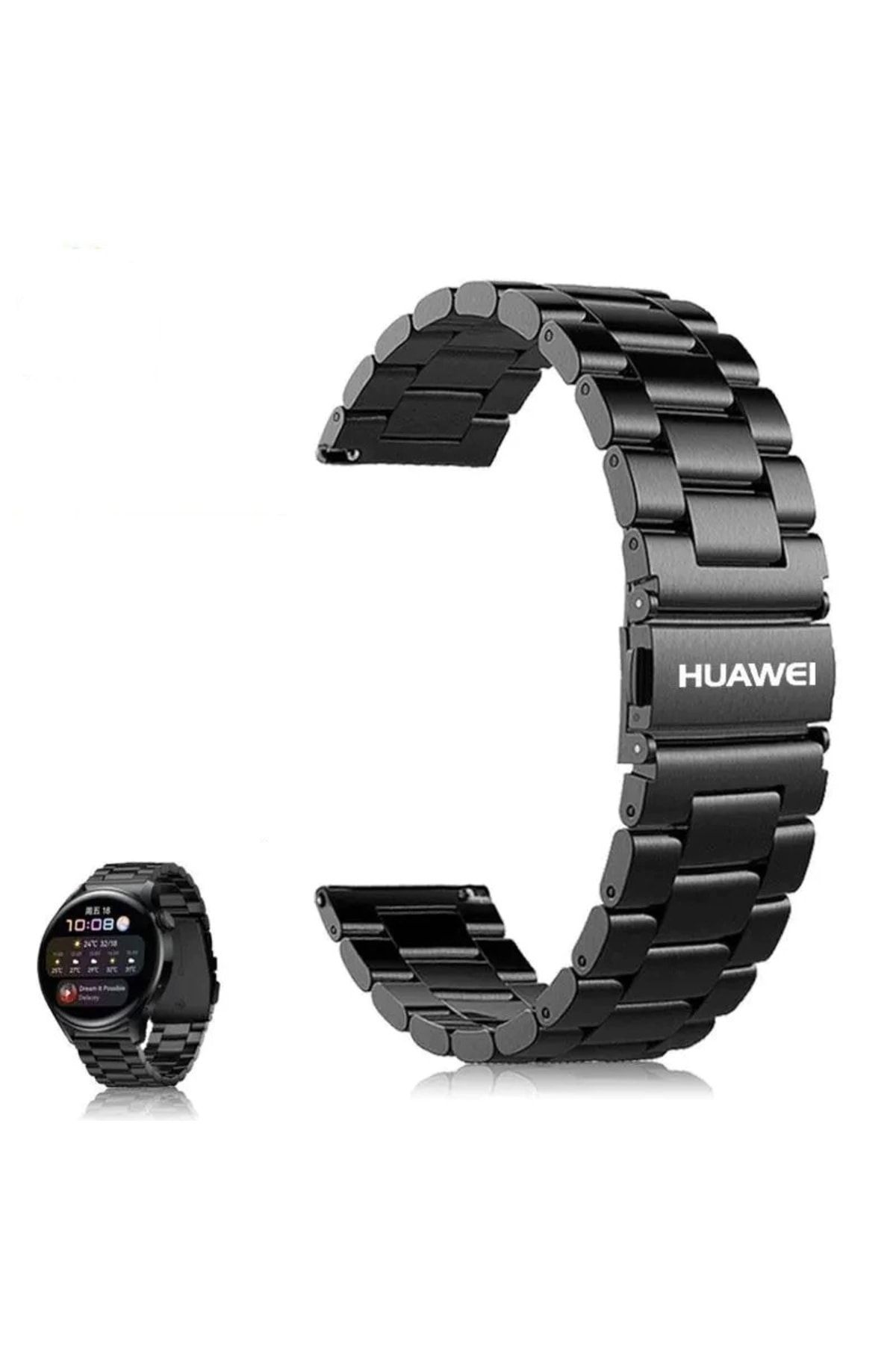 Huawei Watch Gt/Gt2/Gt2 Pro/Gt3/Gt3 Pro Uyumlu Paslanmaz Çelik Kordon 46mm