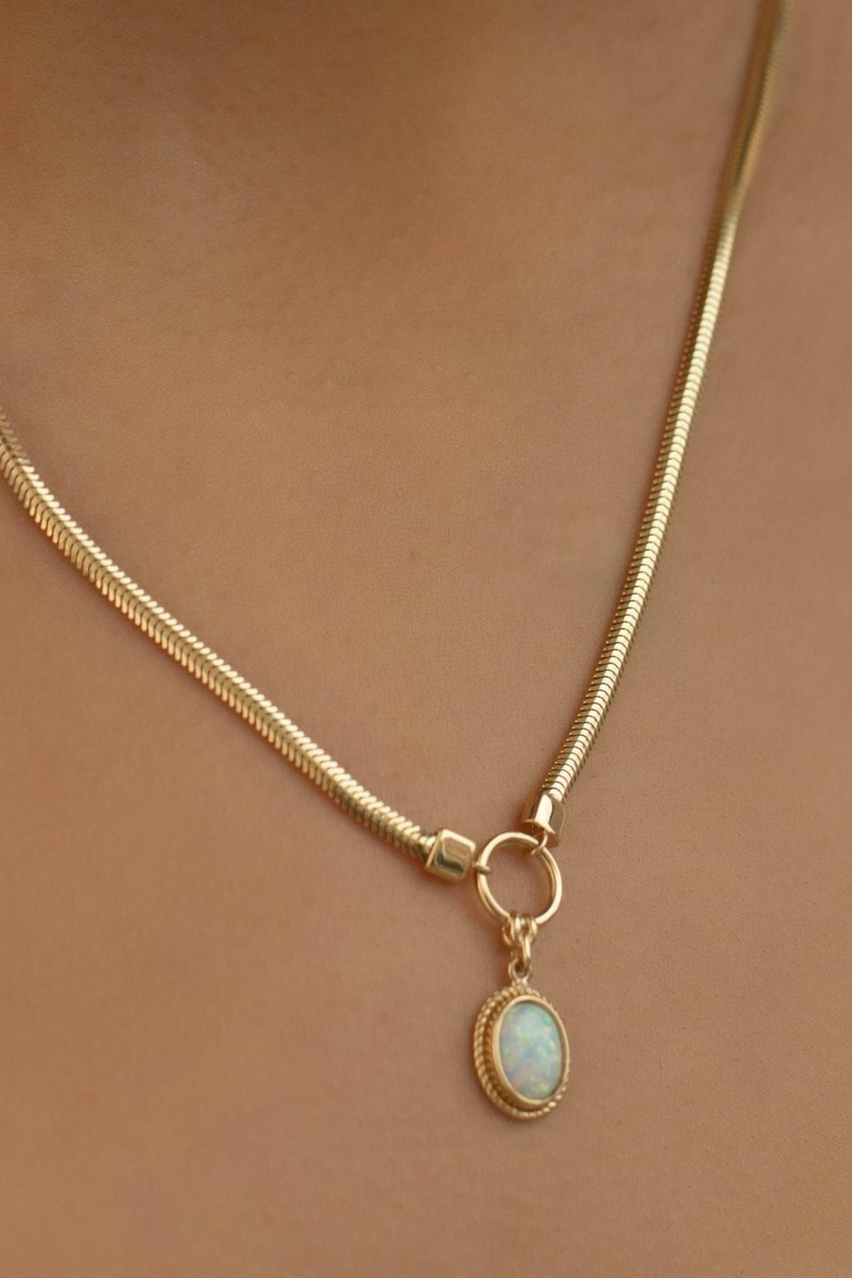 Safir Kuyumculuk Altın Opal Italyan Zincir