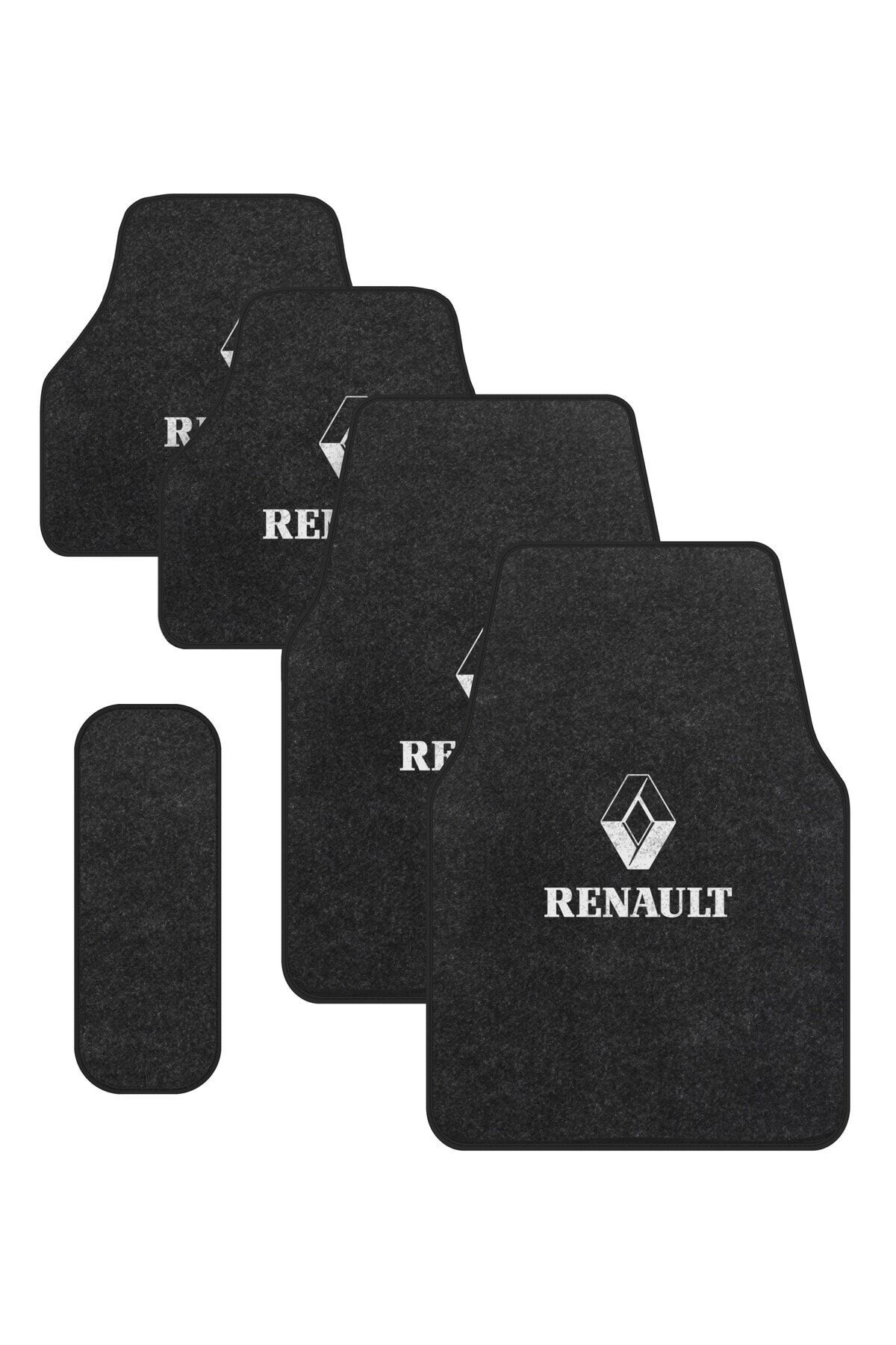 ototuningmerkezi Renault Füme Halı Paspas Takımı (Siyah Biyeli)-Oto Halıflex Paspas
