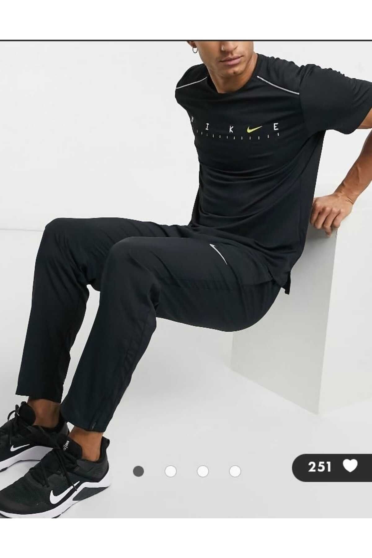 Nike Dri-FIT Run Stripe Woven Pant Düz Paça Erkek Eşofman Altı