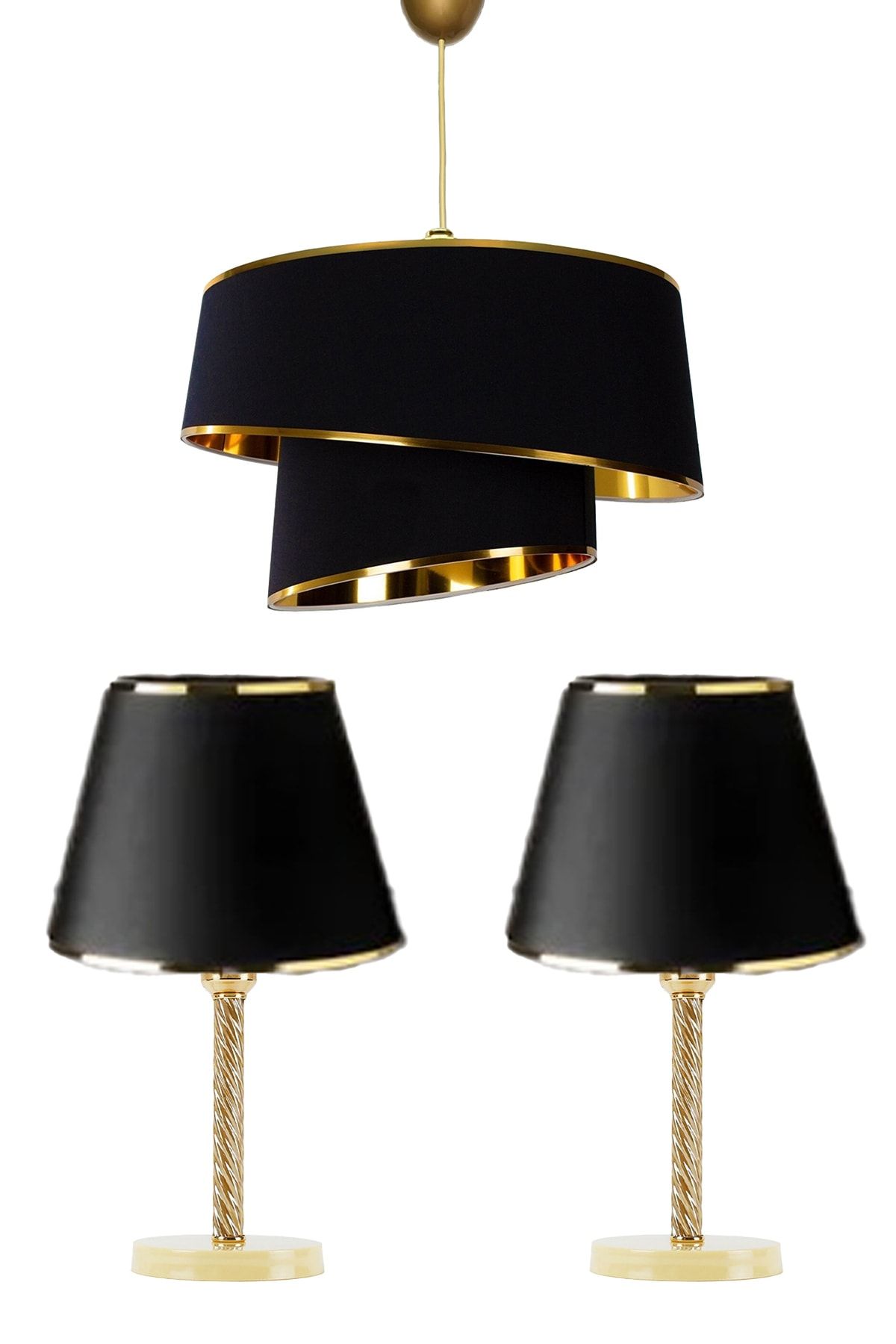BBY HOME & DESIGN Avize,abajur,komidin Set Elio Model
