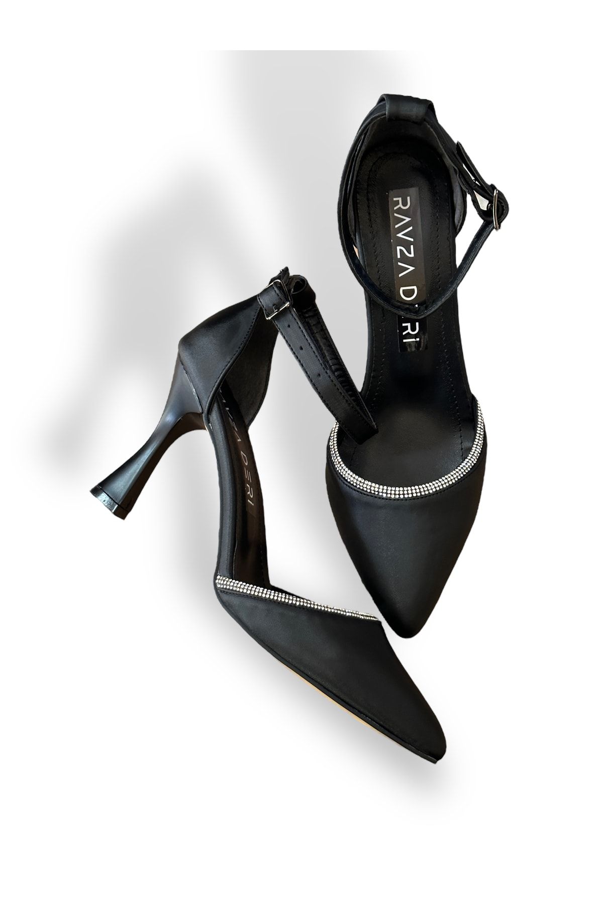 RAVZA DERİ Şık Kadın Siyah 10cm Topuklu Abiye Stiletto Ayakkabı - Trendyol