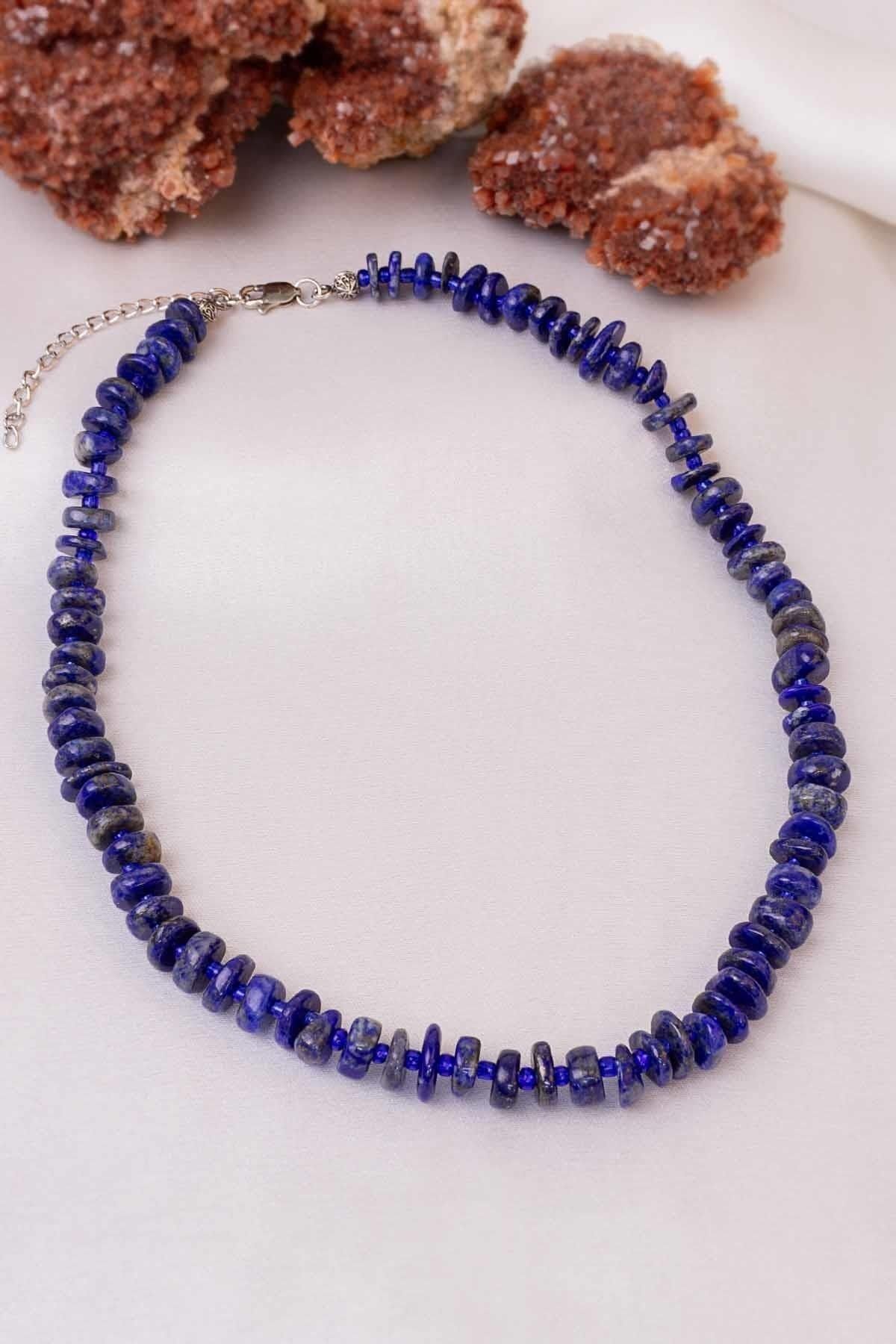 Dünya Doğal Taş Lapis Lazuli Taşı Kolye
