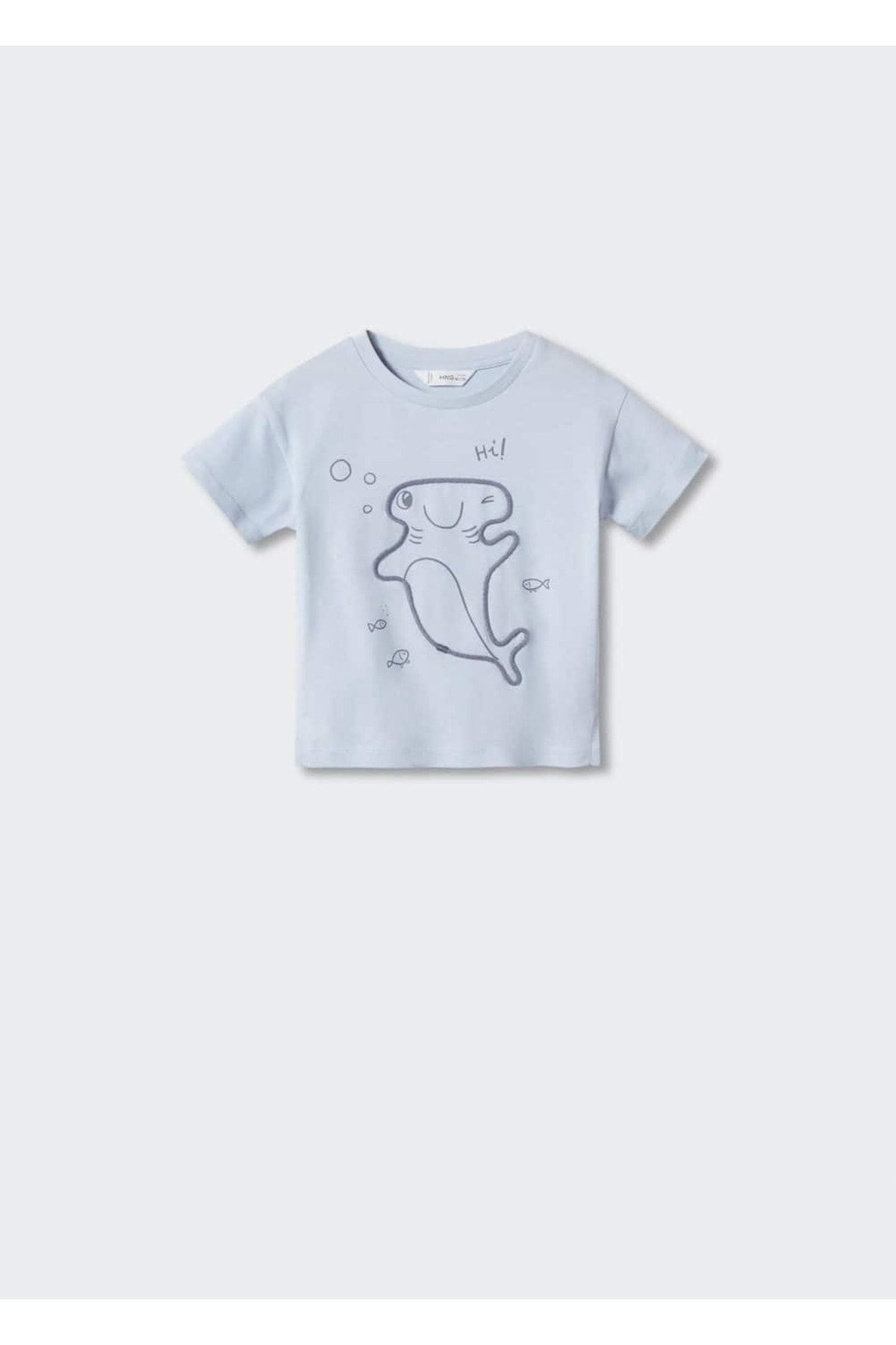 MANGO Baby Kayık Desenli Pamuklu Tişört