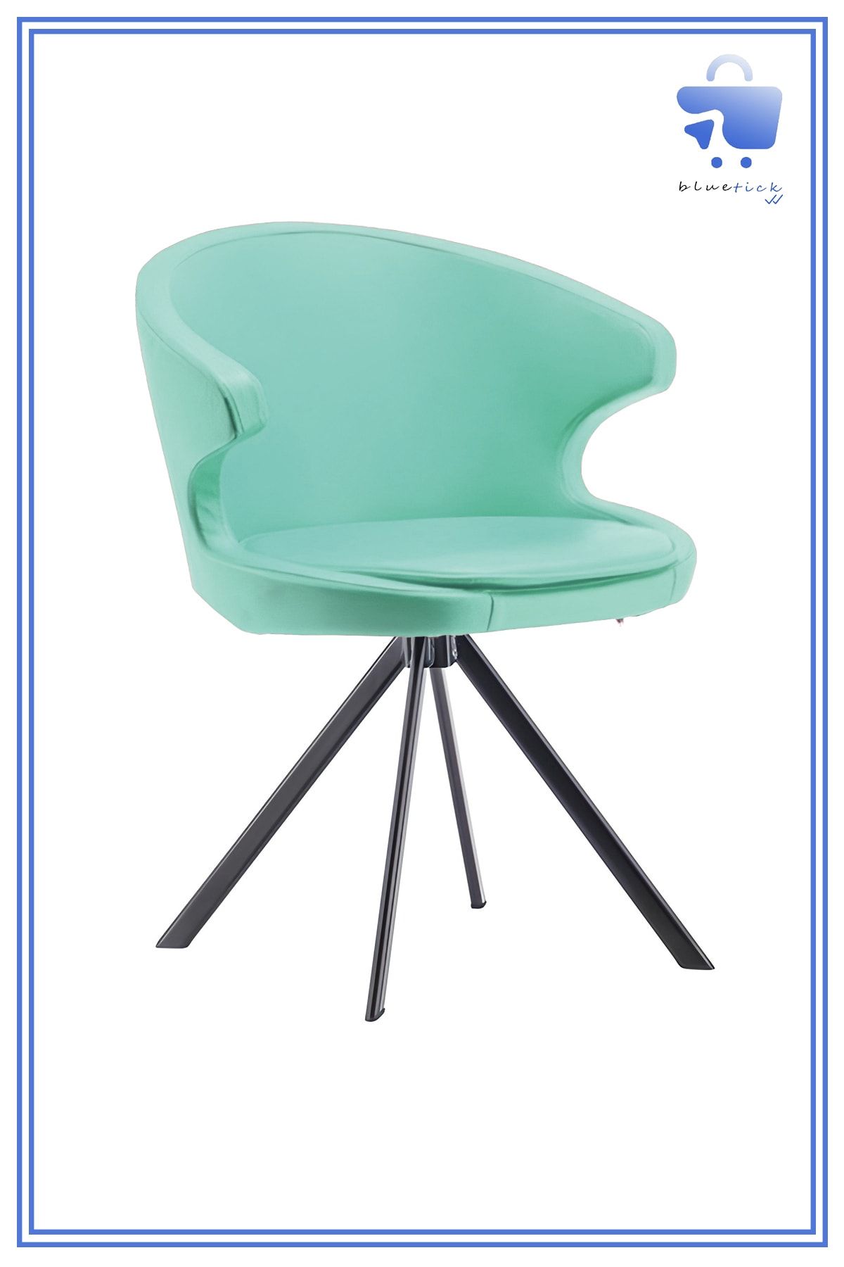 bluetick Deri Kumaş Rahat Ofis Lobi Sandalye Modeli