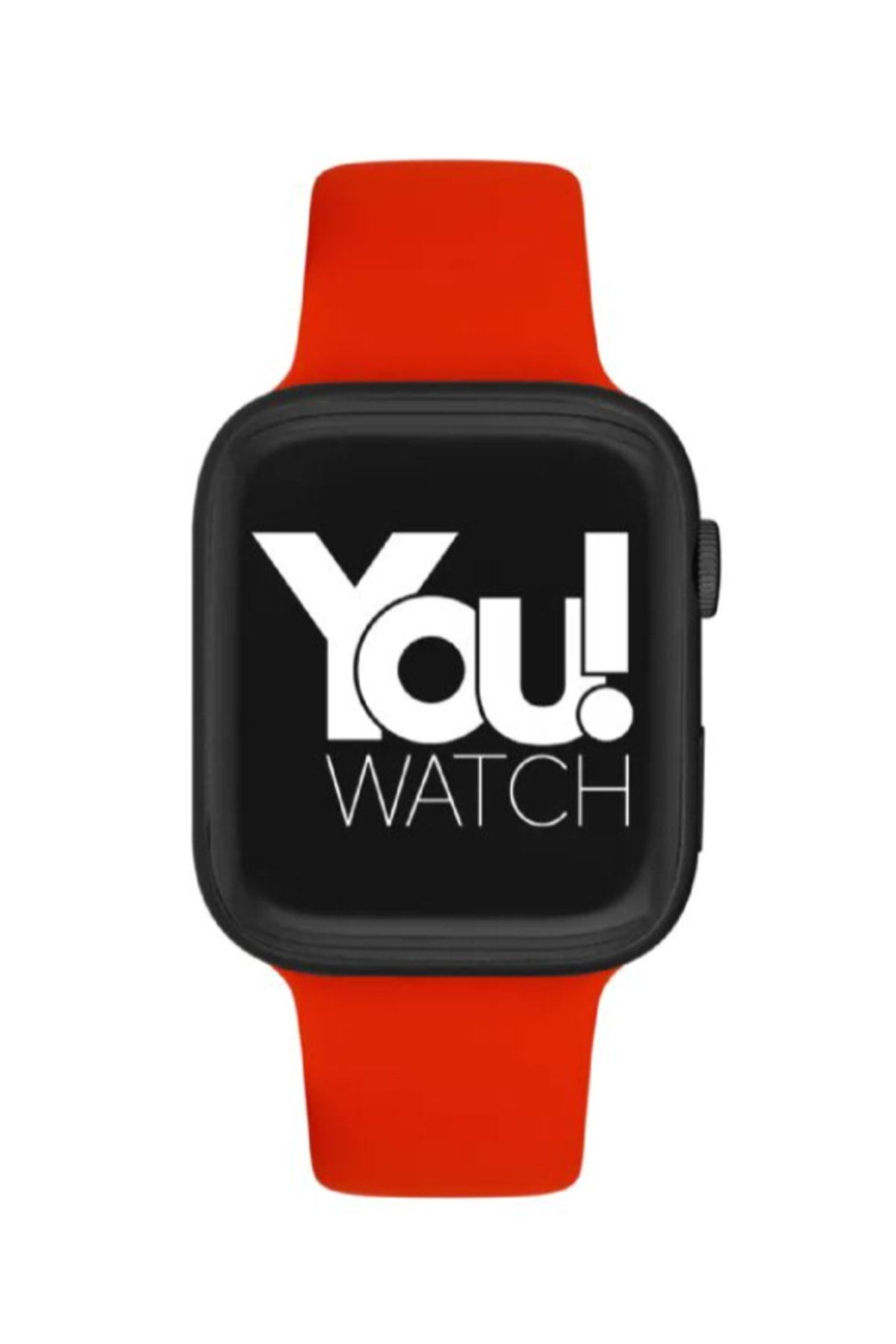 You Watch F3-YF304 Siyah kasa & Kırmızı Silikon Akıllı Kol Saati İos ve Android uyumlu
