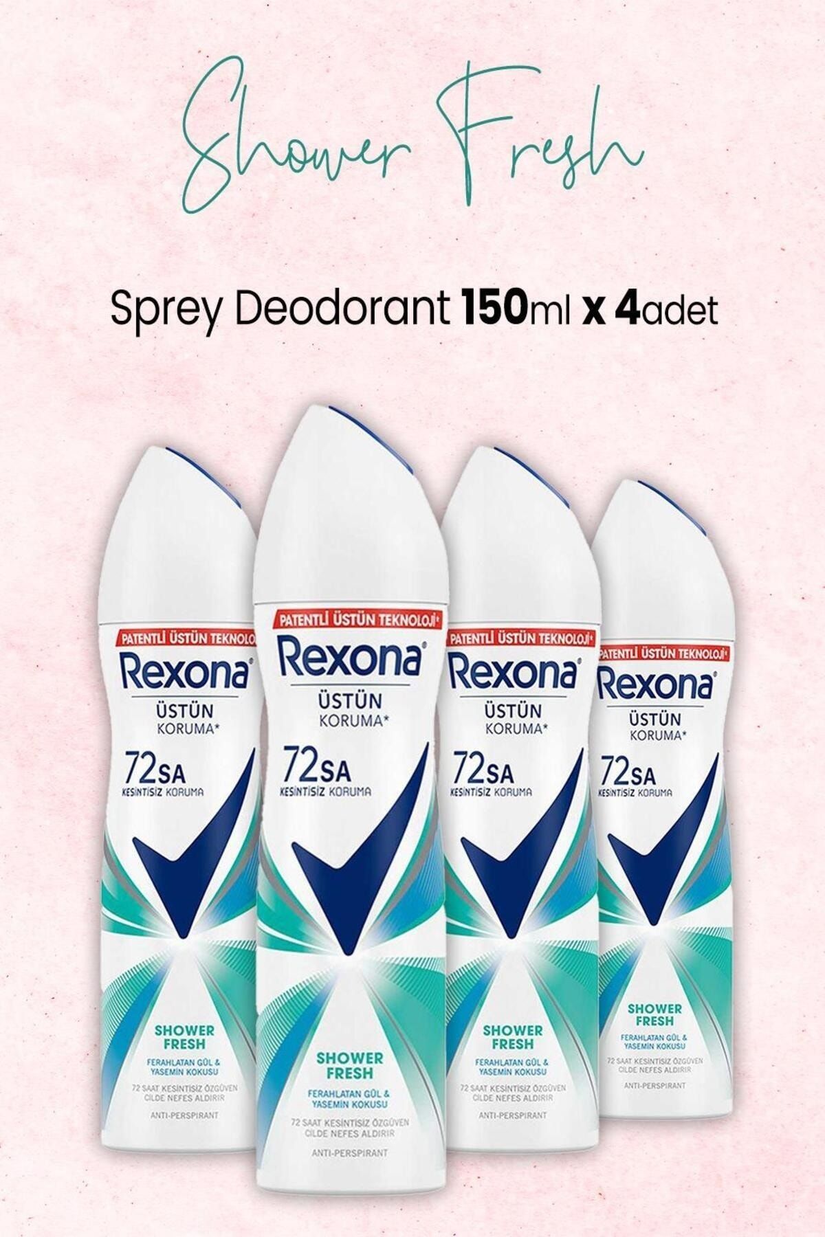 Rexona Kadın Sprey Deodorant Shower Fresh 150 ml x 4 Adet