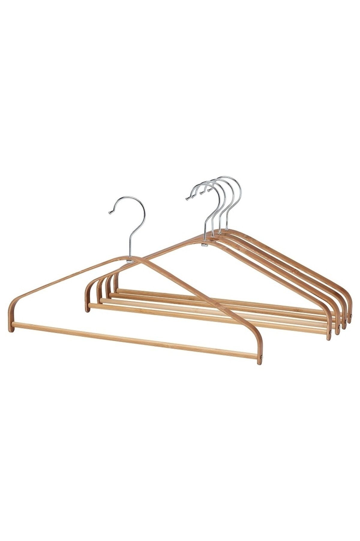IKEA - TRENDSEPET Hösvans Bambu Elbise Askısı 5 Adet, Askı, Düzenleme, Bambu