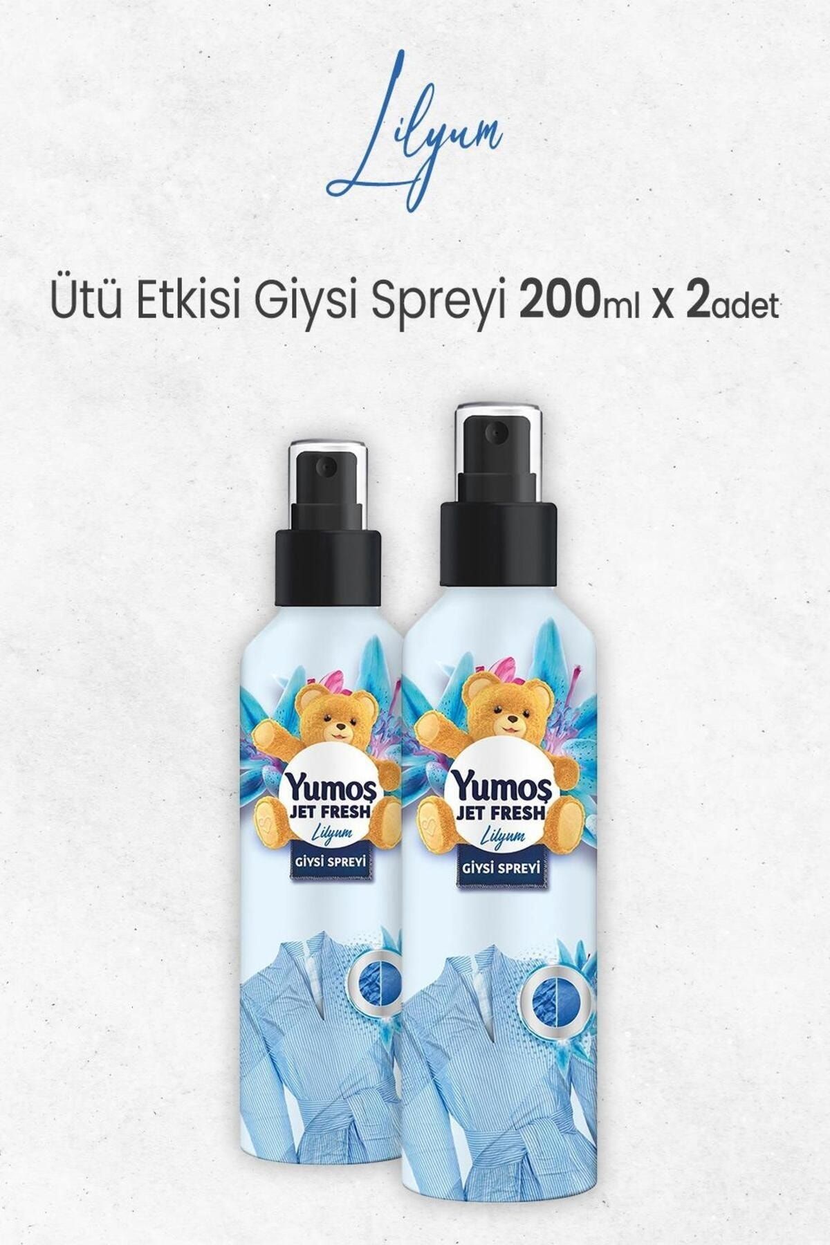 Yumoş Jet Fresh Ütü Etkisi Giysi Spreyi Lilyum 200 ml x 2 Adet