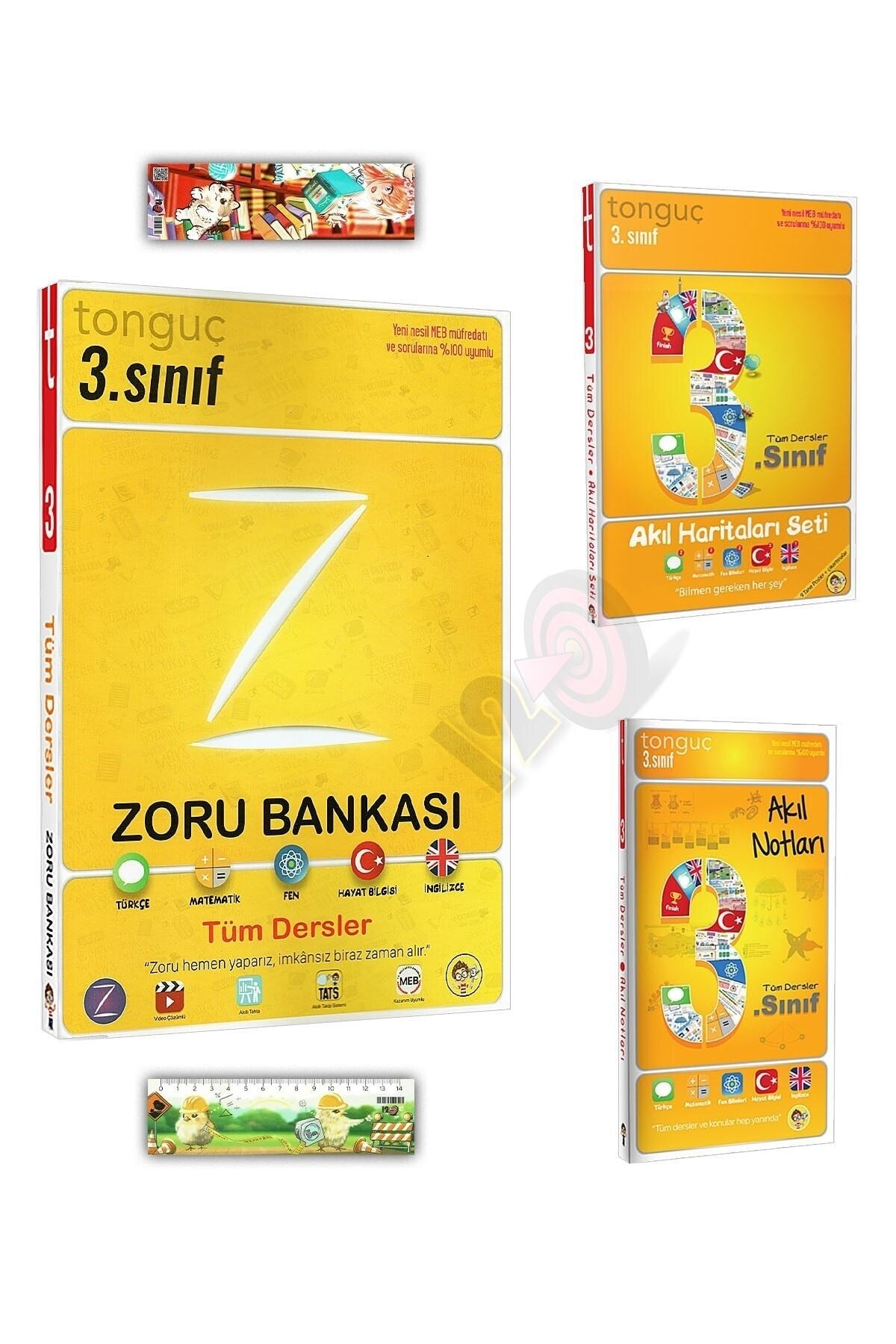 Tonguç Yayınları 3. Sınıf Tüm Dersler Zoru Bankası Akıl Haritaları Ve Notları