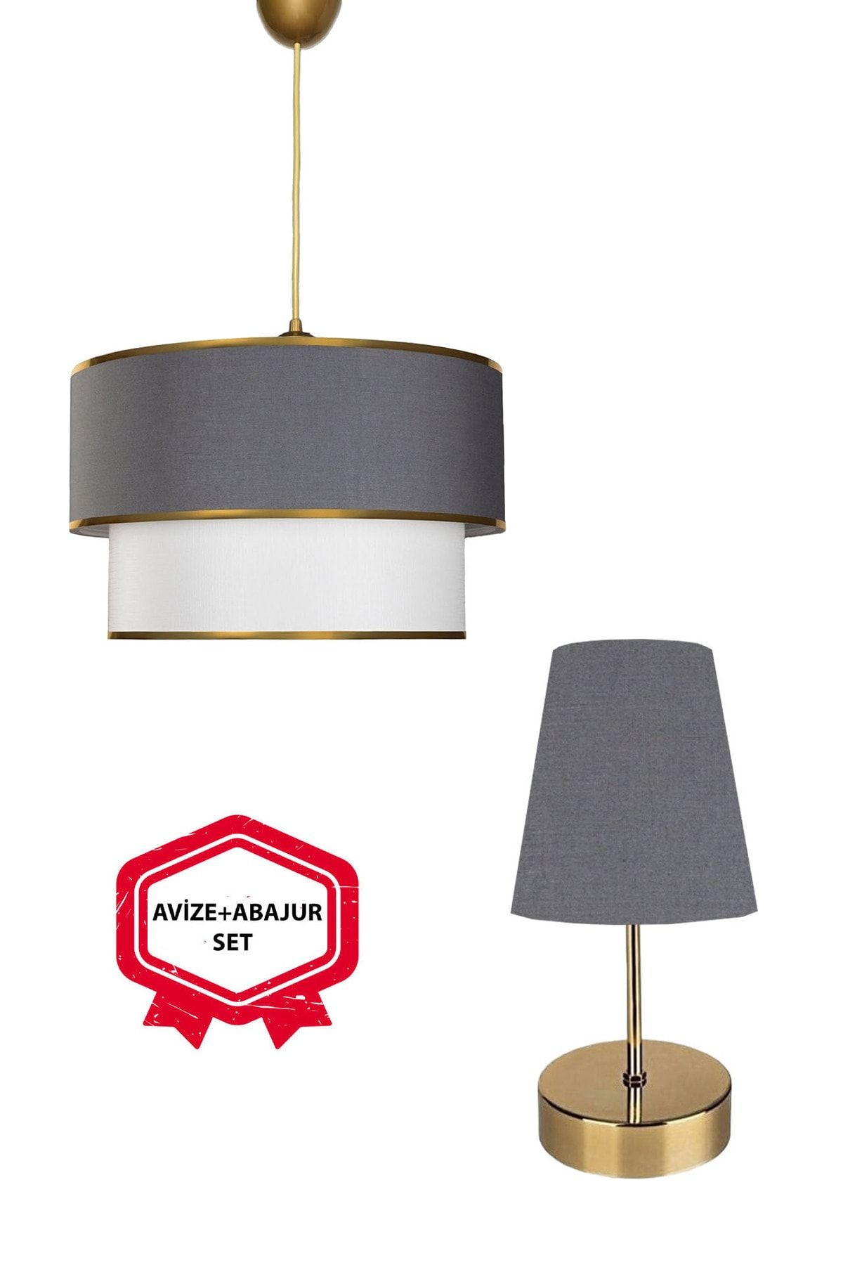 BBY HOME & DESIGN Avize,abajur,komidin Set Vermelho Model