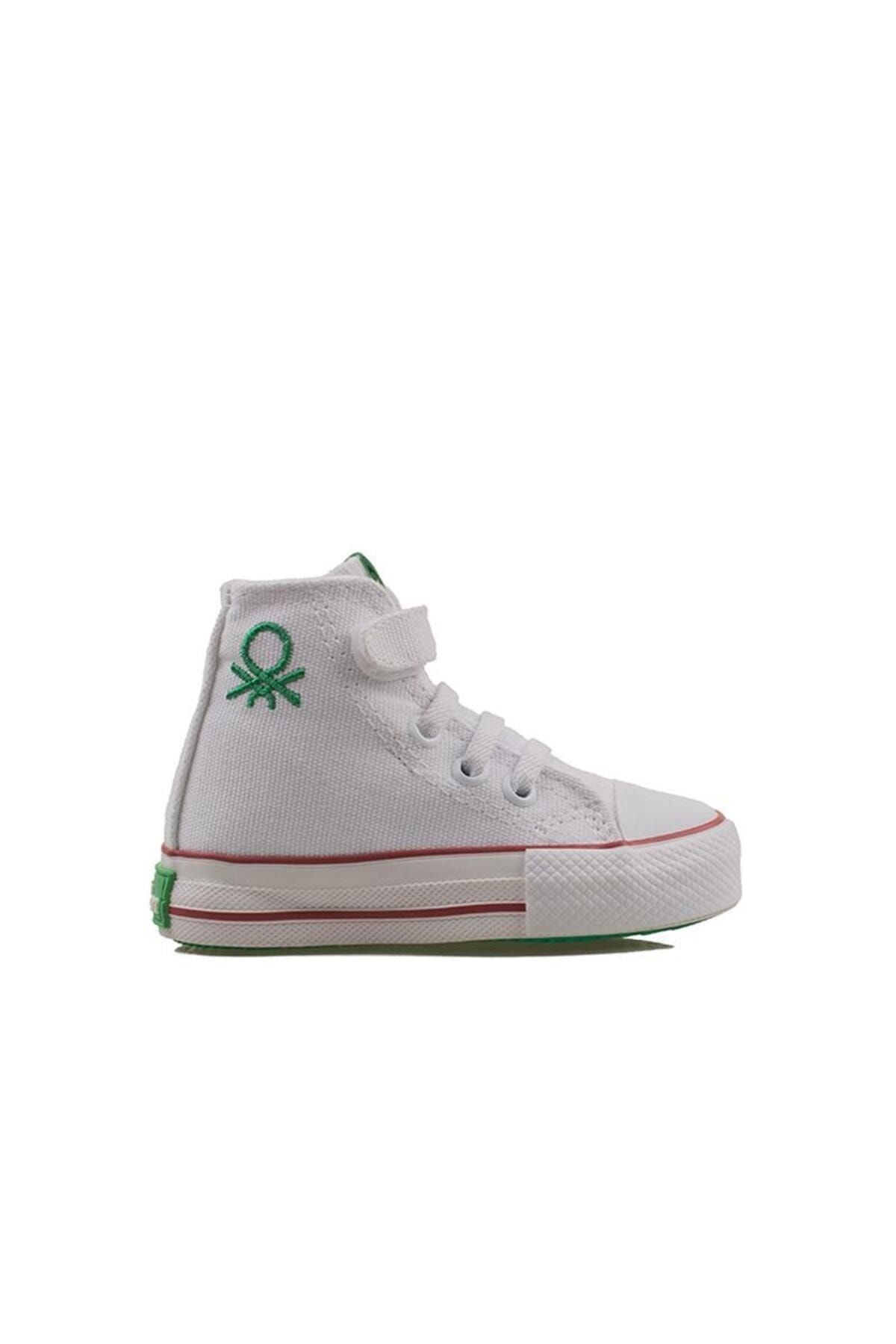 Benetton Beyaz Unisex Bebe Boğazlı Sneaker BN 30817