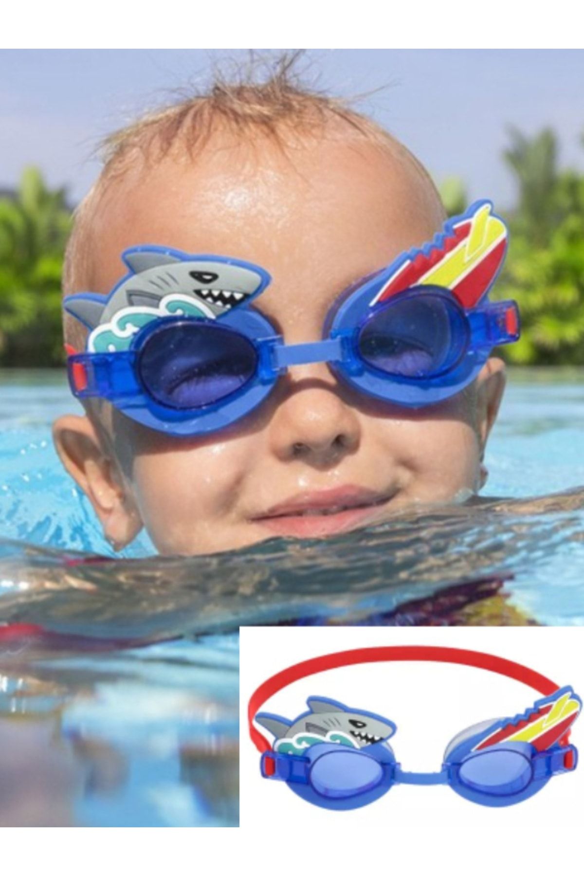 TOYFEST Hydro Swim Çocuk Deniz Havuz Gözlüğü- Köpek Balığı Model ( 3 -7 Yaş ) Arası 21080