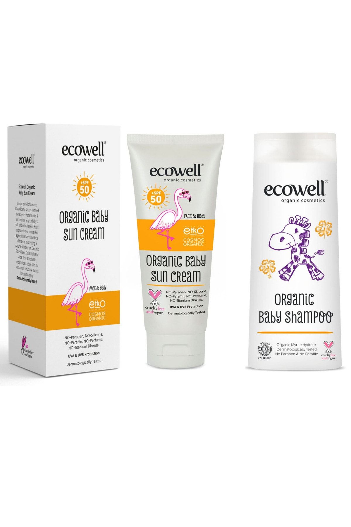 Ecowell Organik Güneş Kremi ve Organik Bebek Şampuanı