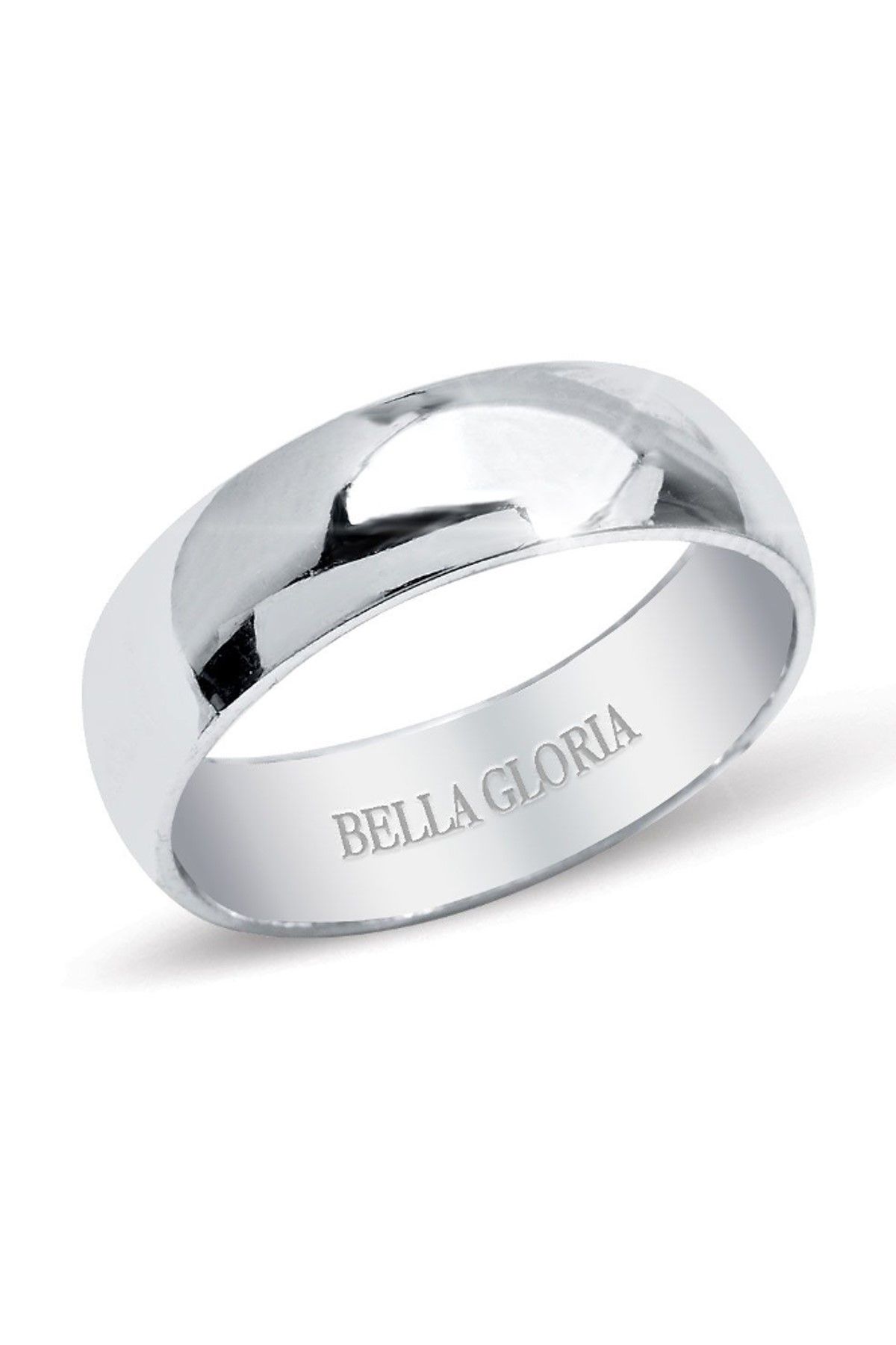 Bella Gloria Erkek Altın Kaplamalı 925 Ayar Gümüş Bombeli Alyans GA00010