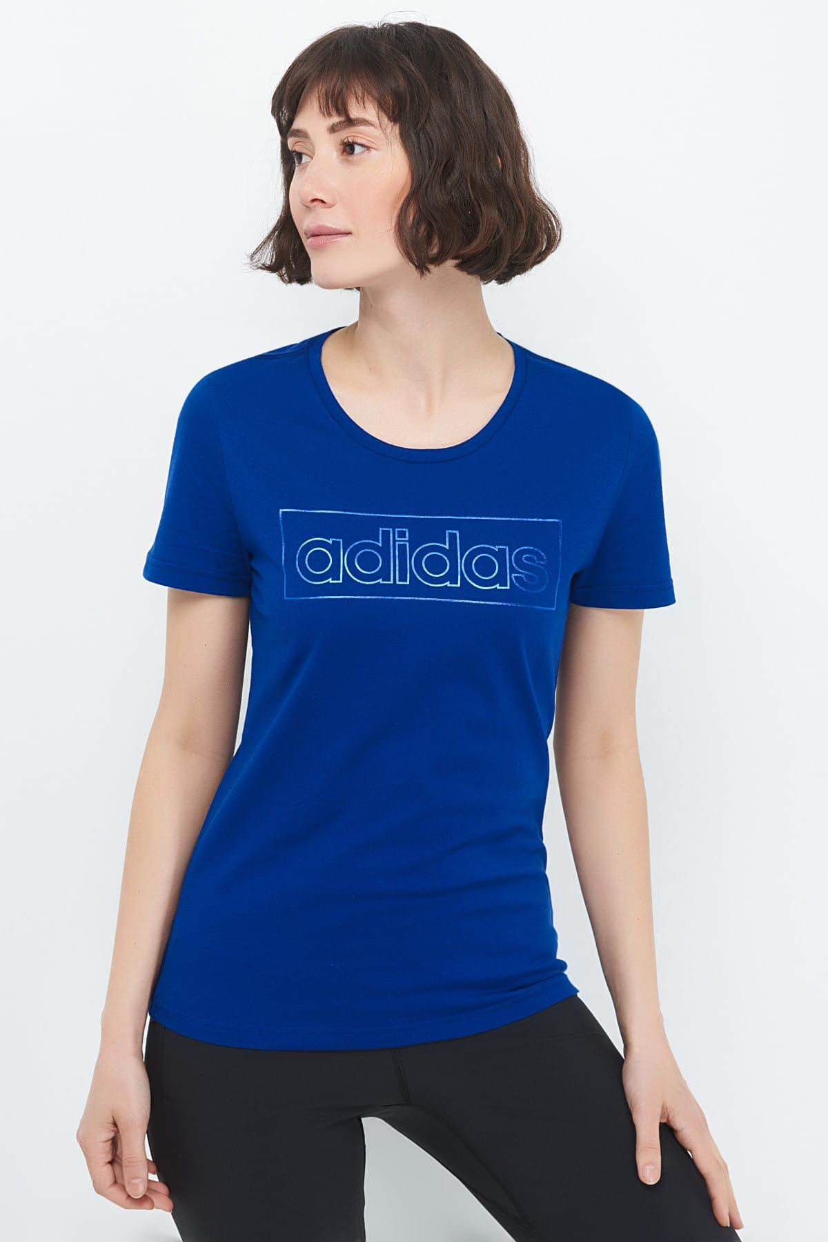 adidas Kadın T-shirt - Foil Linear Tee - DJ1589