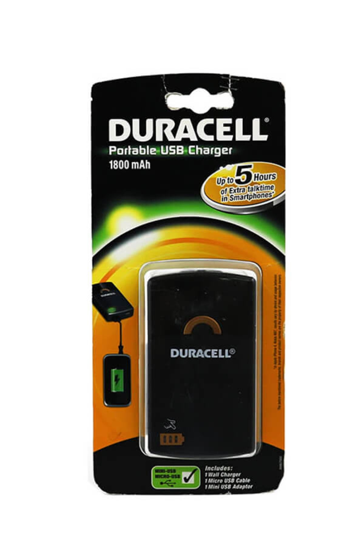 Duracell Taşınabilir Cep Telefonu Micro USB Şarj Aleti 1800 mAh