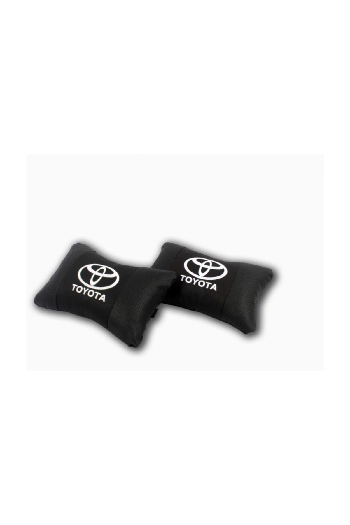 Genel Markalar Toyota Araca Özel Nakışlı Oto Deri Boyun Yastığı