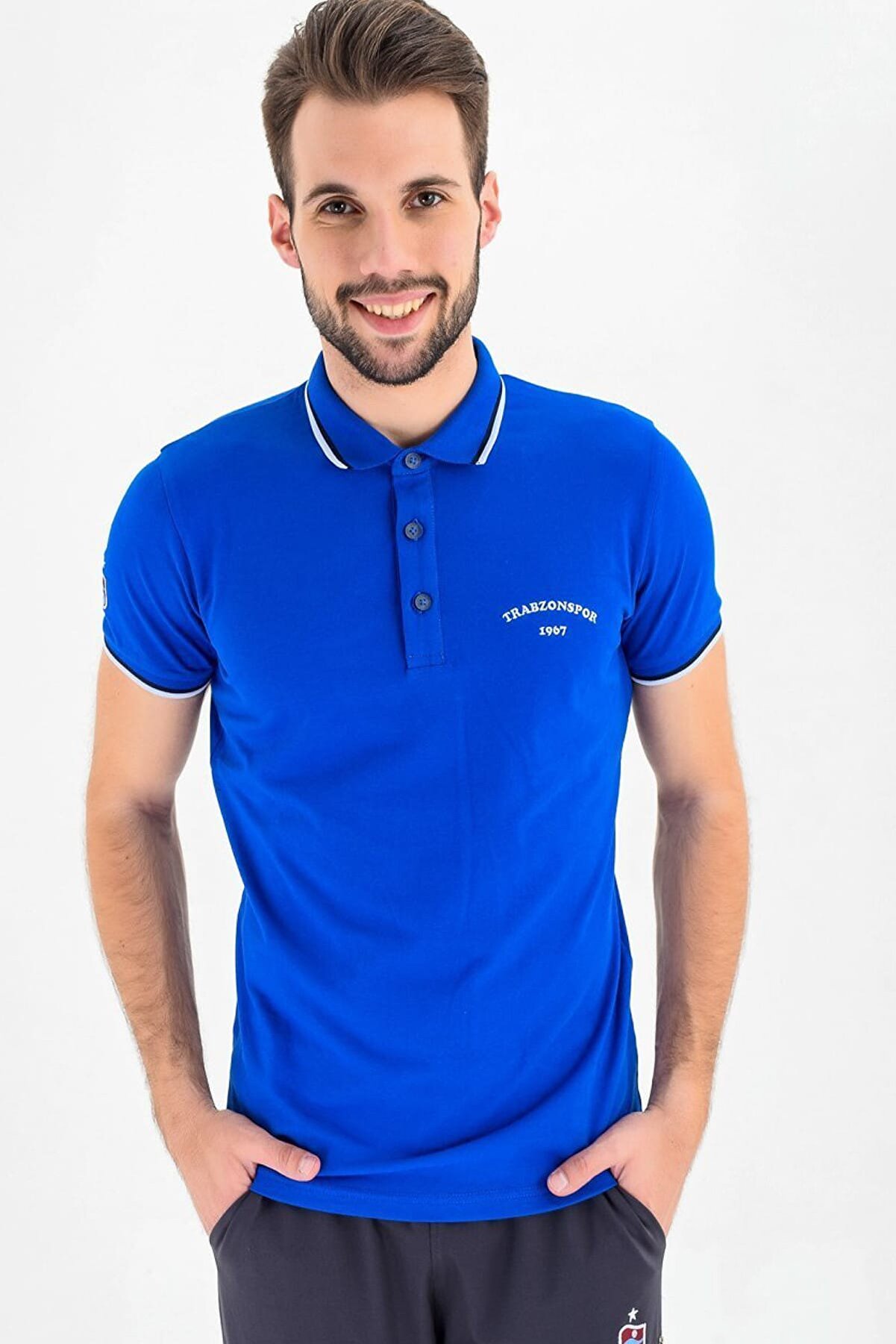 Trabzonspor T-Shirt Polo Yaka  Kolu Armalı