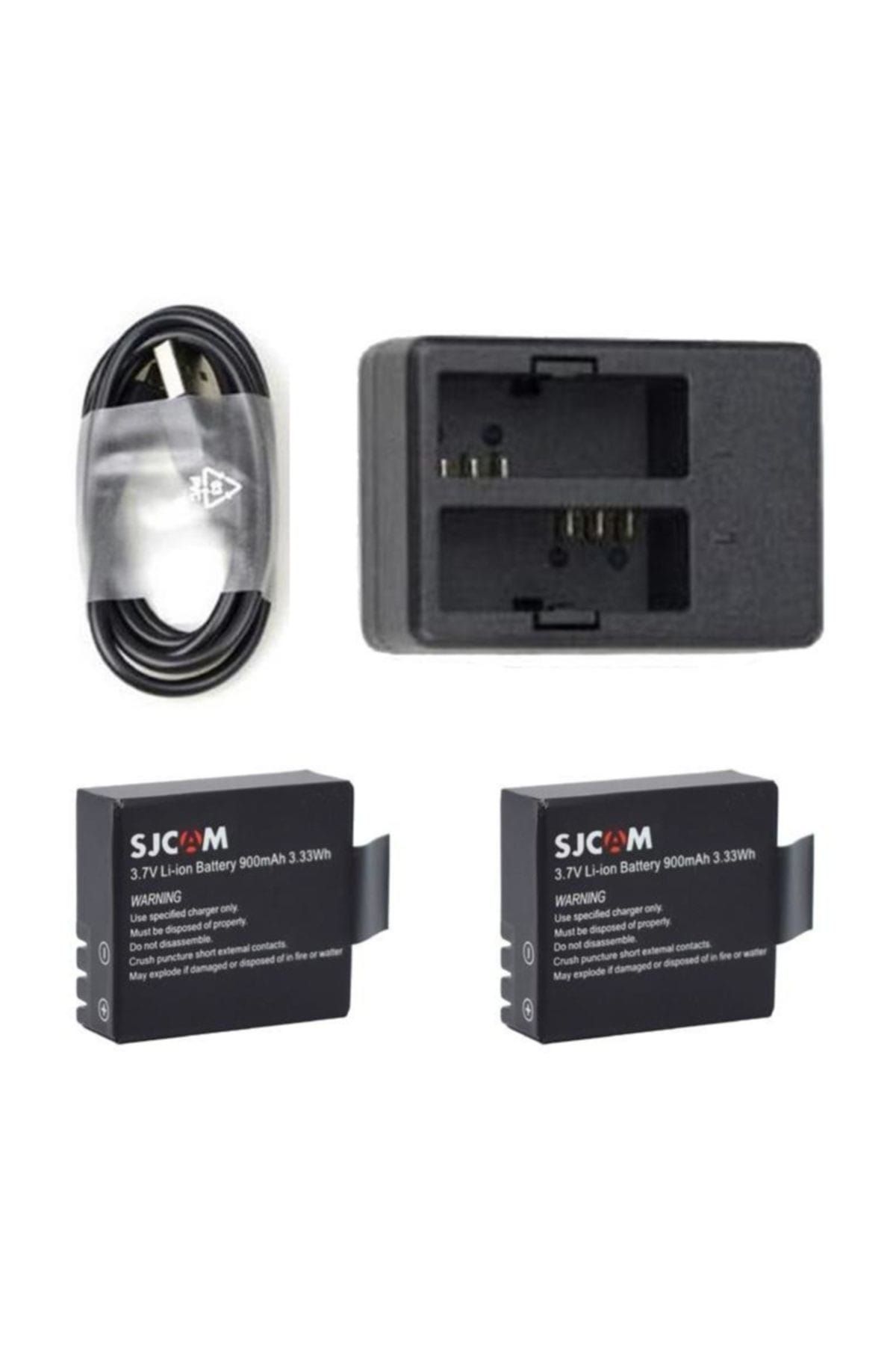 Gplus Orjinal SJCAM 2 Adet Yedek Batarya ve Çiftli USB Şarj İstasyonu