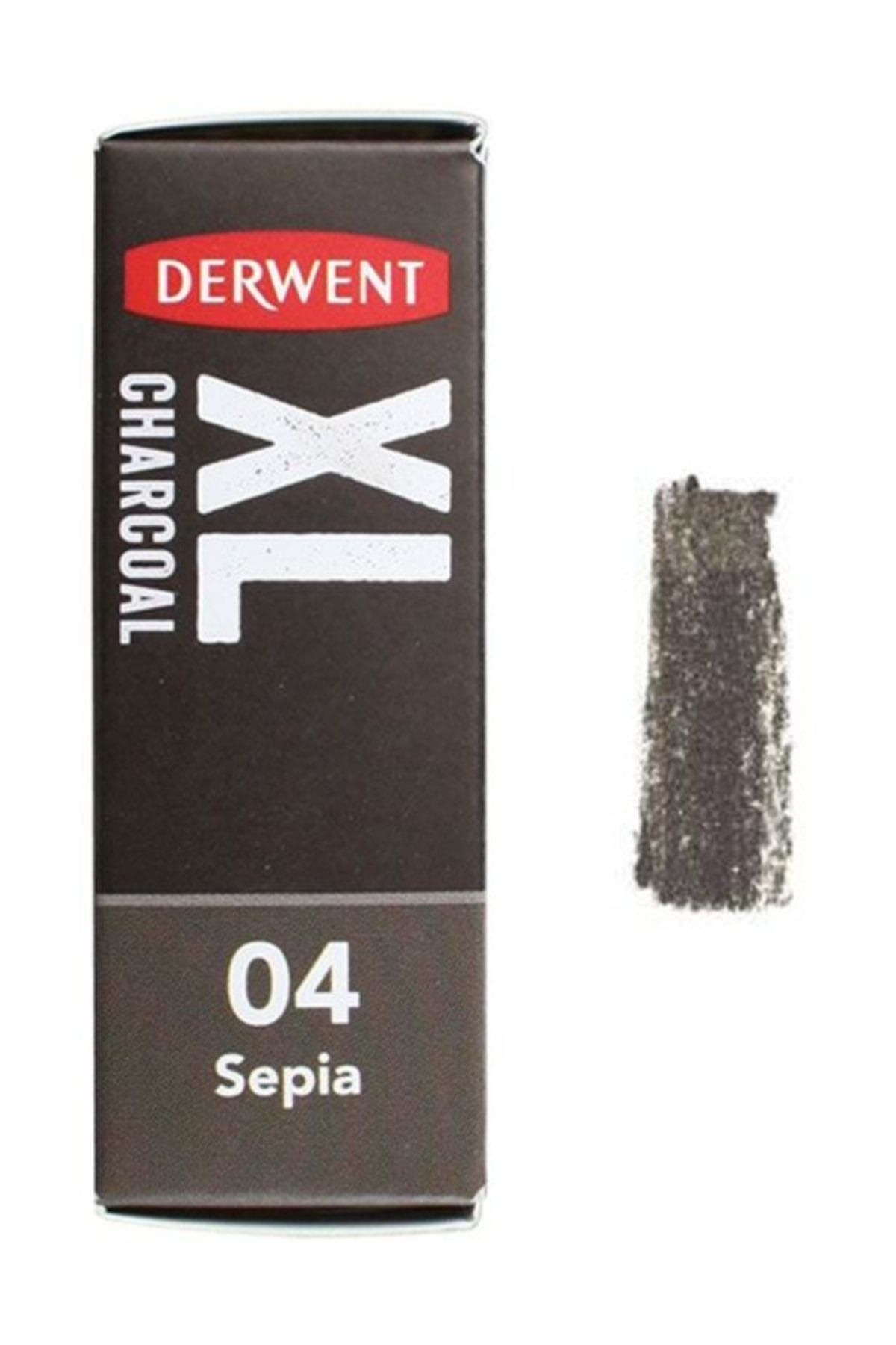 Derwent XL Charcoal Blocks Kalın Füzen 04 Sepia