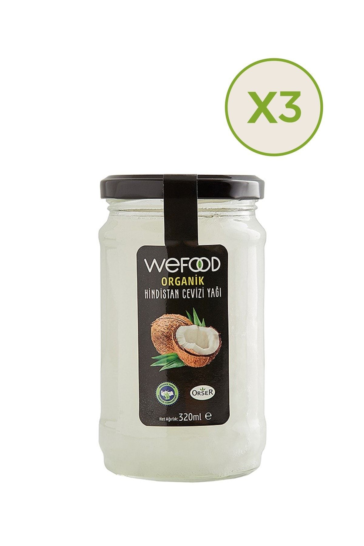 Wefood Organik Hindistan Cevizi Yağı 300 ml X 3