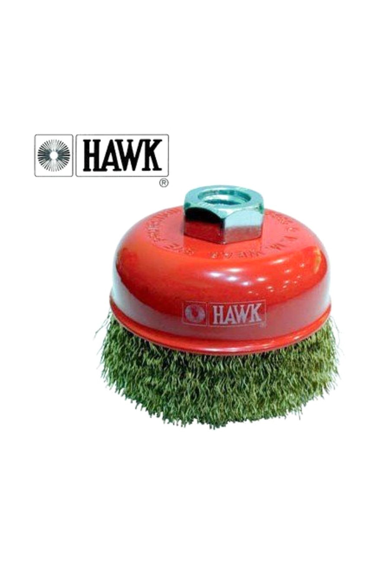 HAWK 10117 Çanak Fırça Dalgalı Sarı Telli 100 mm