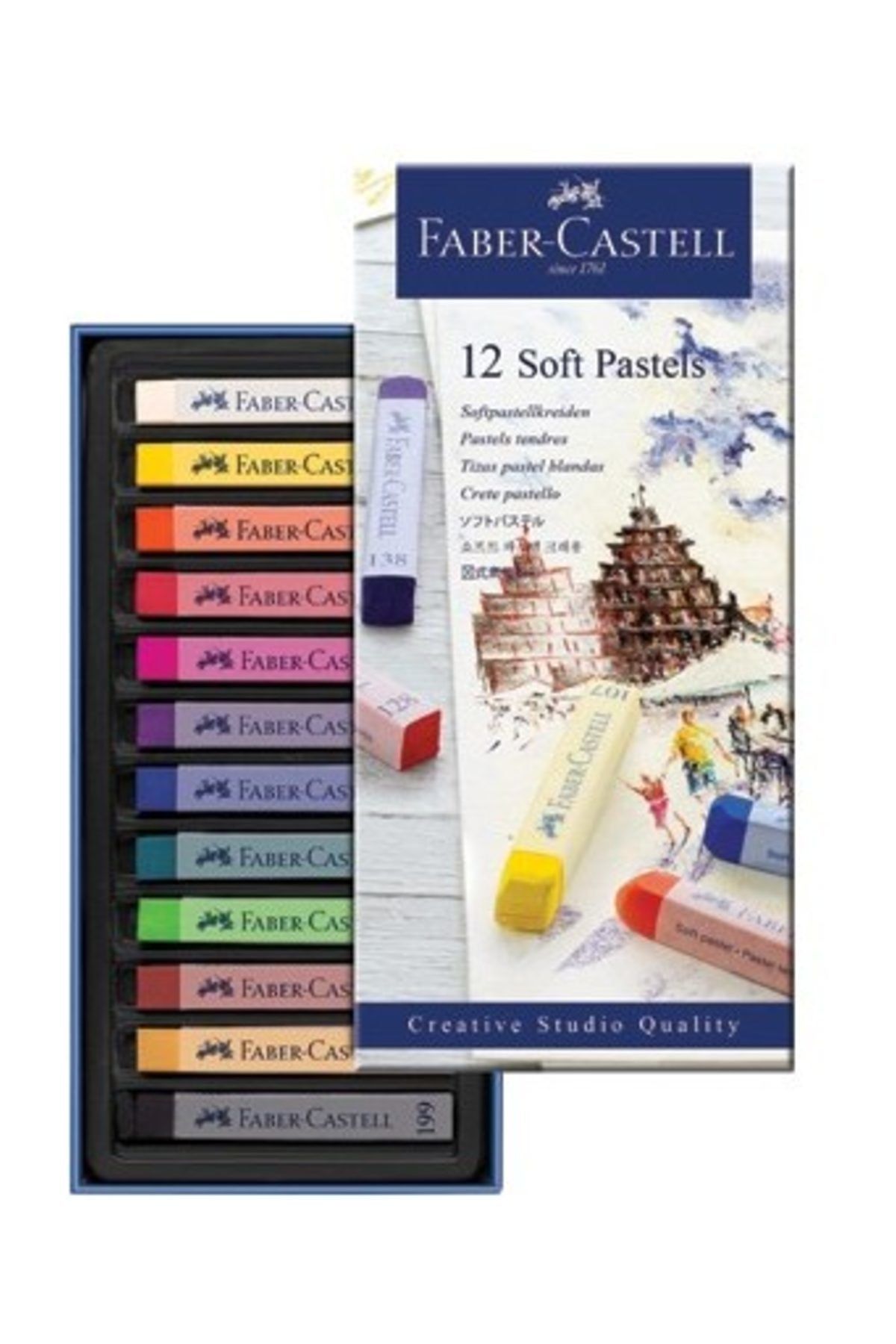 Faber Castell Creative Studio Toz Pastel Boya (Soft) 12 Renk Tam Boy
