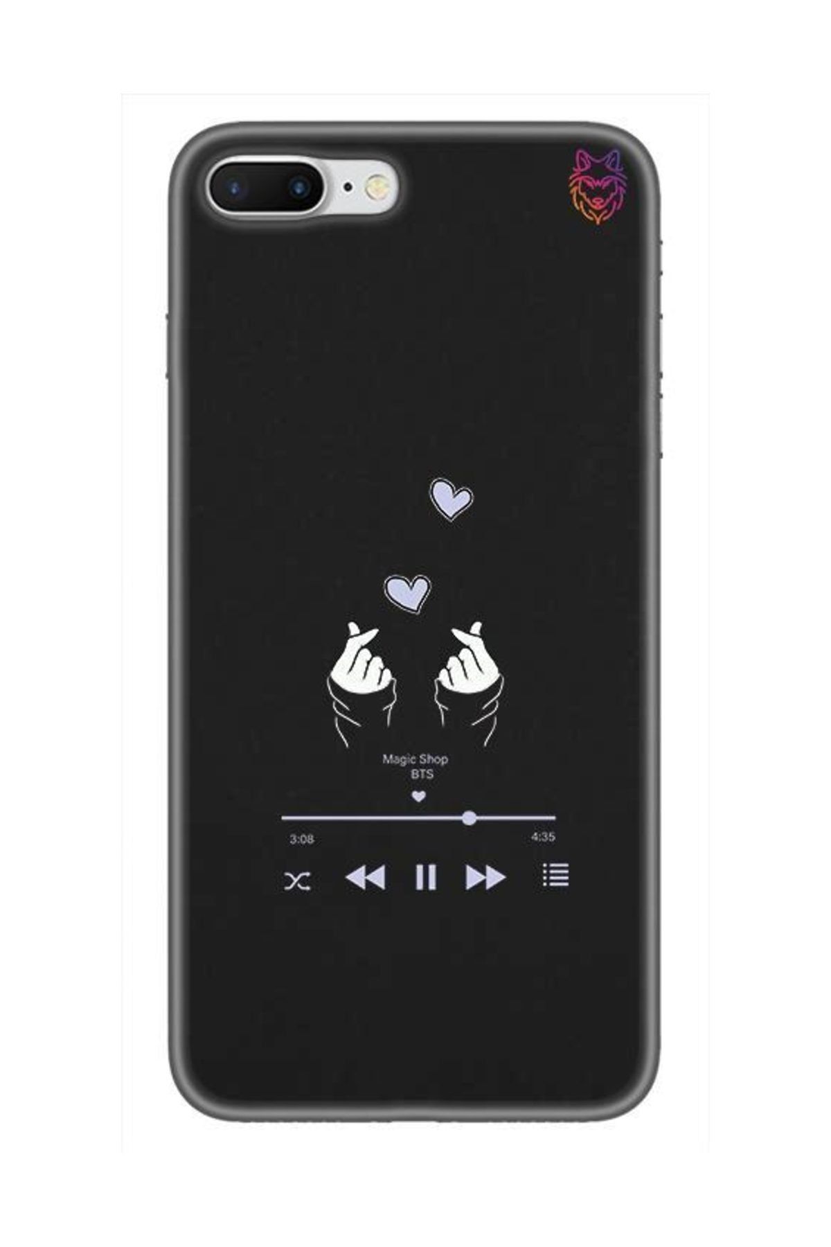 Wolf Dizayn iPhone 7   Plus  Silikon Kılıf -Music BTS