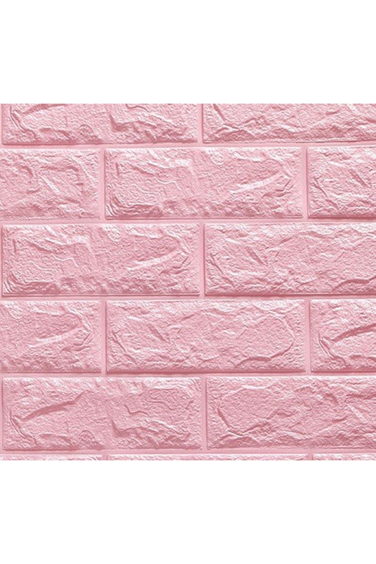Renkli Duvarlar 3D Tuğla Panel 70x77 cm 4 Adet Kendinden Yapışkanlı Dekoratif Esnek Duvar Kaplama Paneli