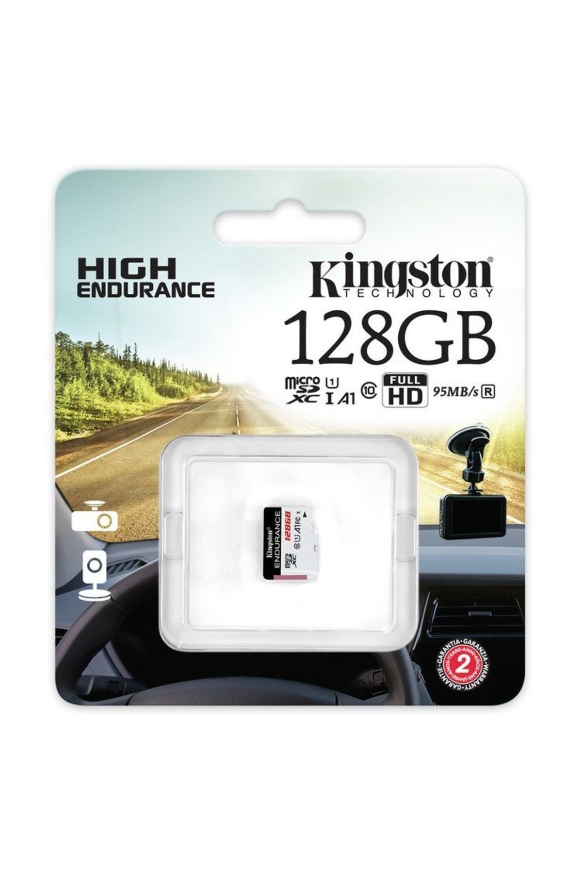 Kingston High Endurance 128GB MicroSD 95MB/s U1 Hafıza Kartı (SDCE/128GB)