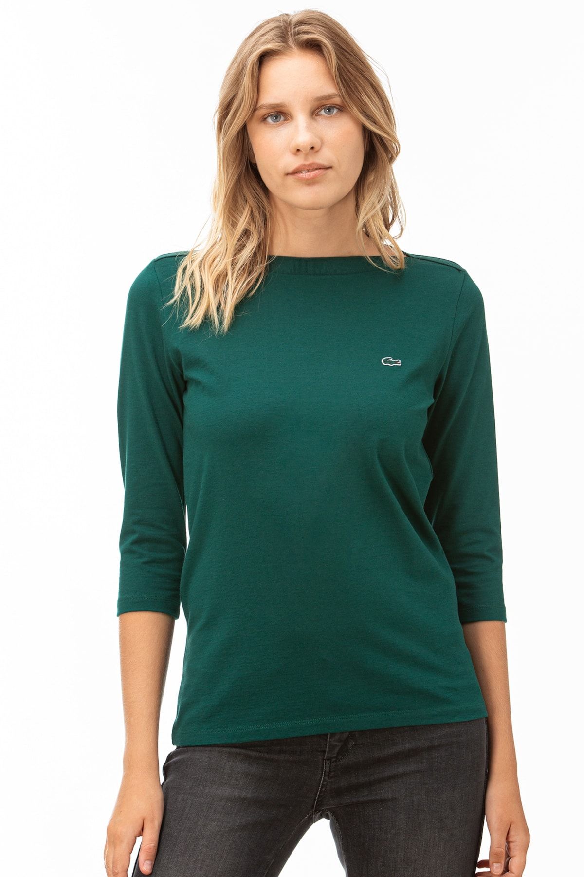 Lacoste Kadın Yeşil Truvakar Kollu T-Shirt TF2005