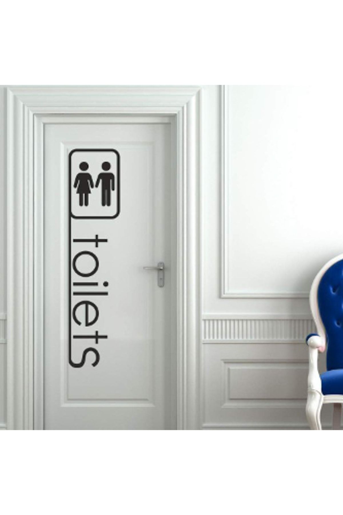 Sticker Sepetim Toilets Dekoratif Kapı Duvar Sticker