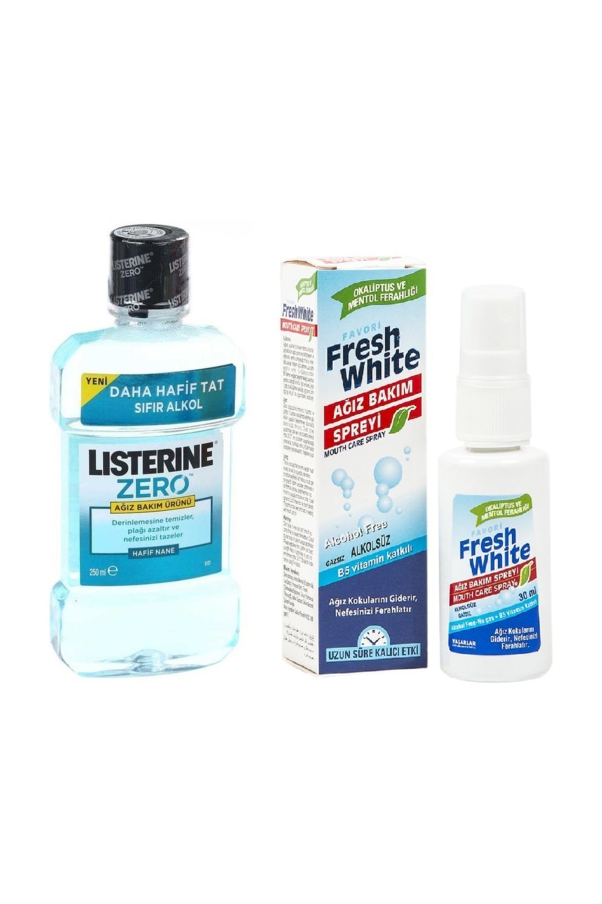 Listerine Alkolsüz Ağız Çalkalama Suyu + Ağız Kokusu giderici Önleyici Sprey
