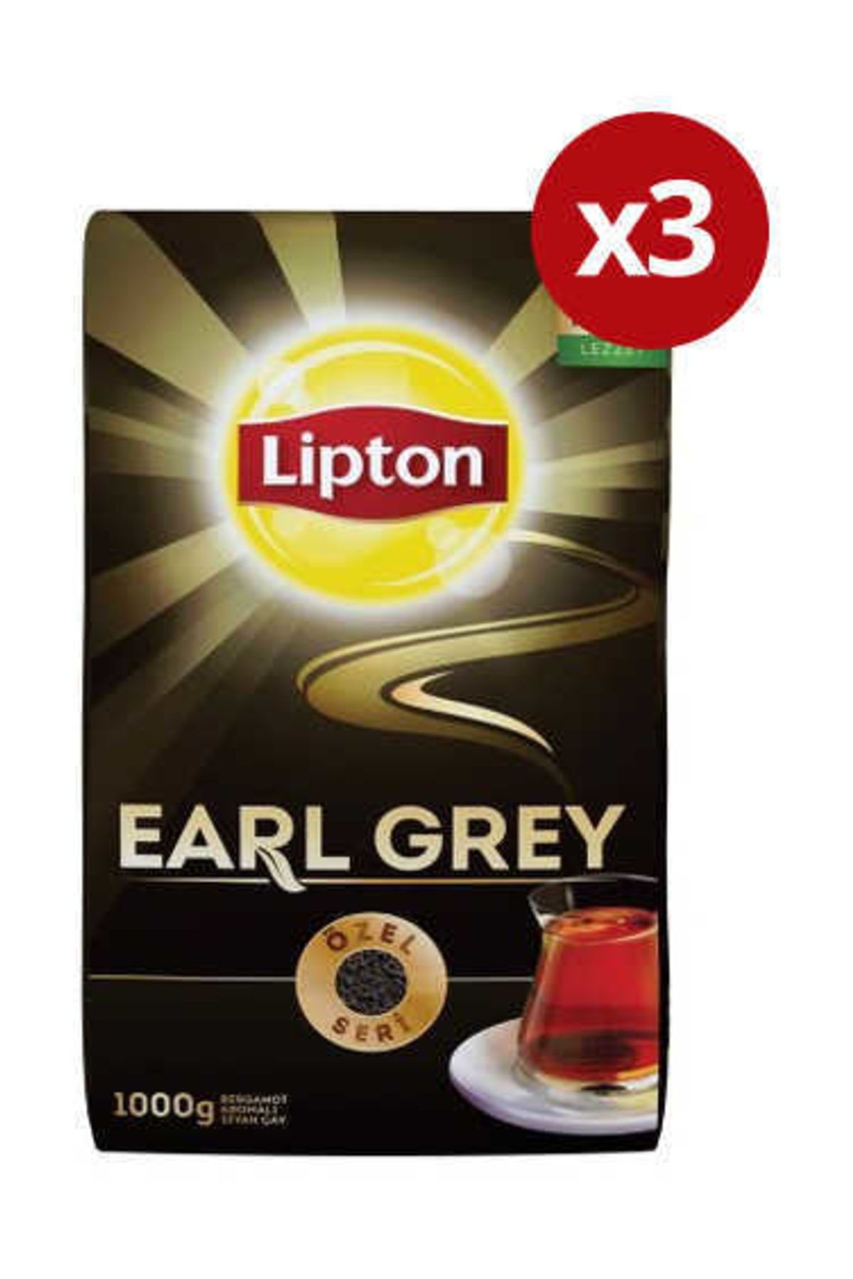 Lipton 3 Adet Lipton Earl Grey Dökme Çay 1000gr