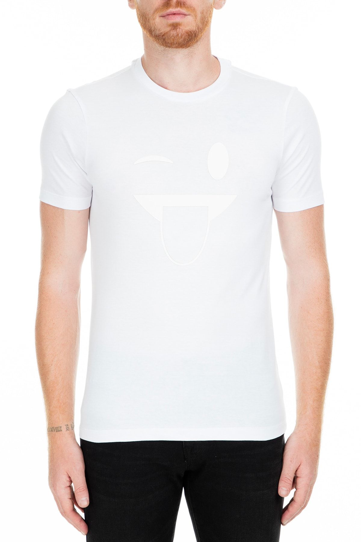 Emporio Armani Erkek Beyaz T-Shirt 3G1T92 1J00Z 0100