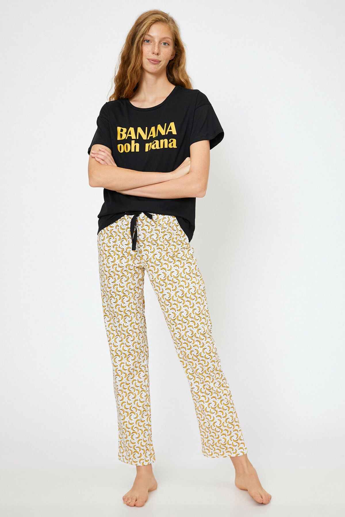 Koton Kadın Sarı Pijama Takımı 0KLK79114MK