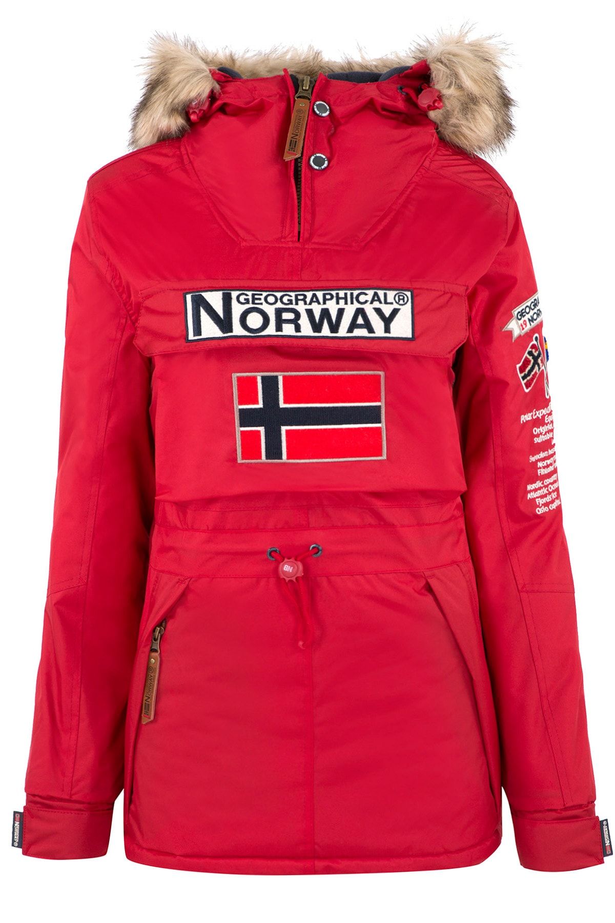 Norway Geographical Kadın Kırmızı Parka BOOMERA