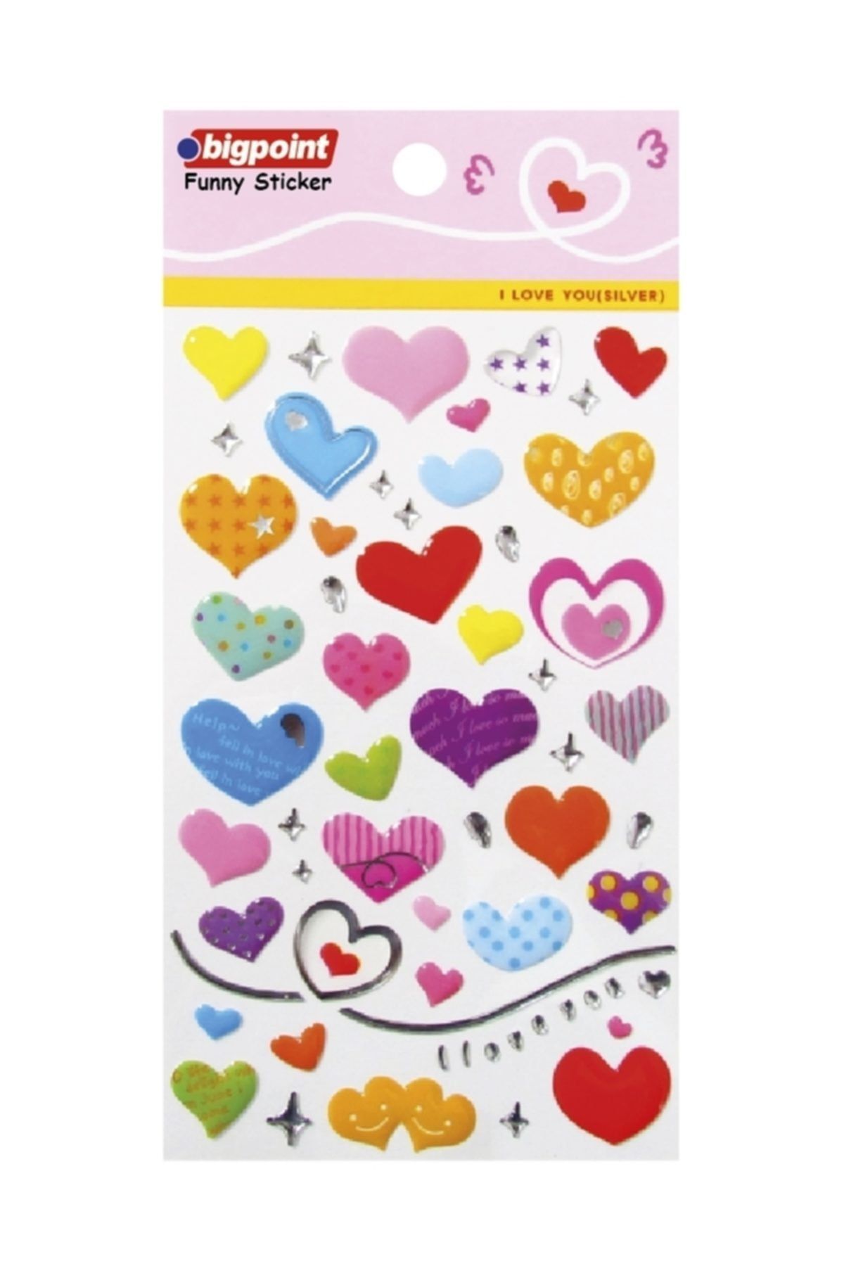 Bigpoint Sticker Karışık Kalpler 15'li Paket