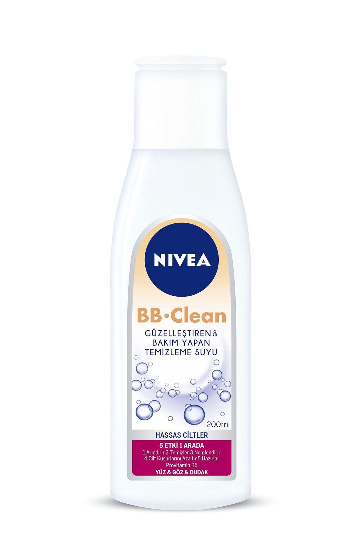 NIVEA Bb Clean Hassas Ciltler İçin 5 Etkili Temizleme Suyu 200 ml
