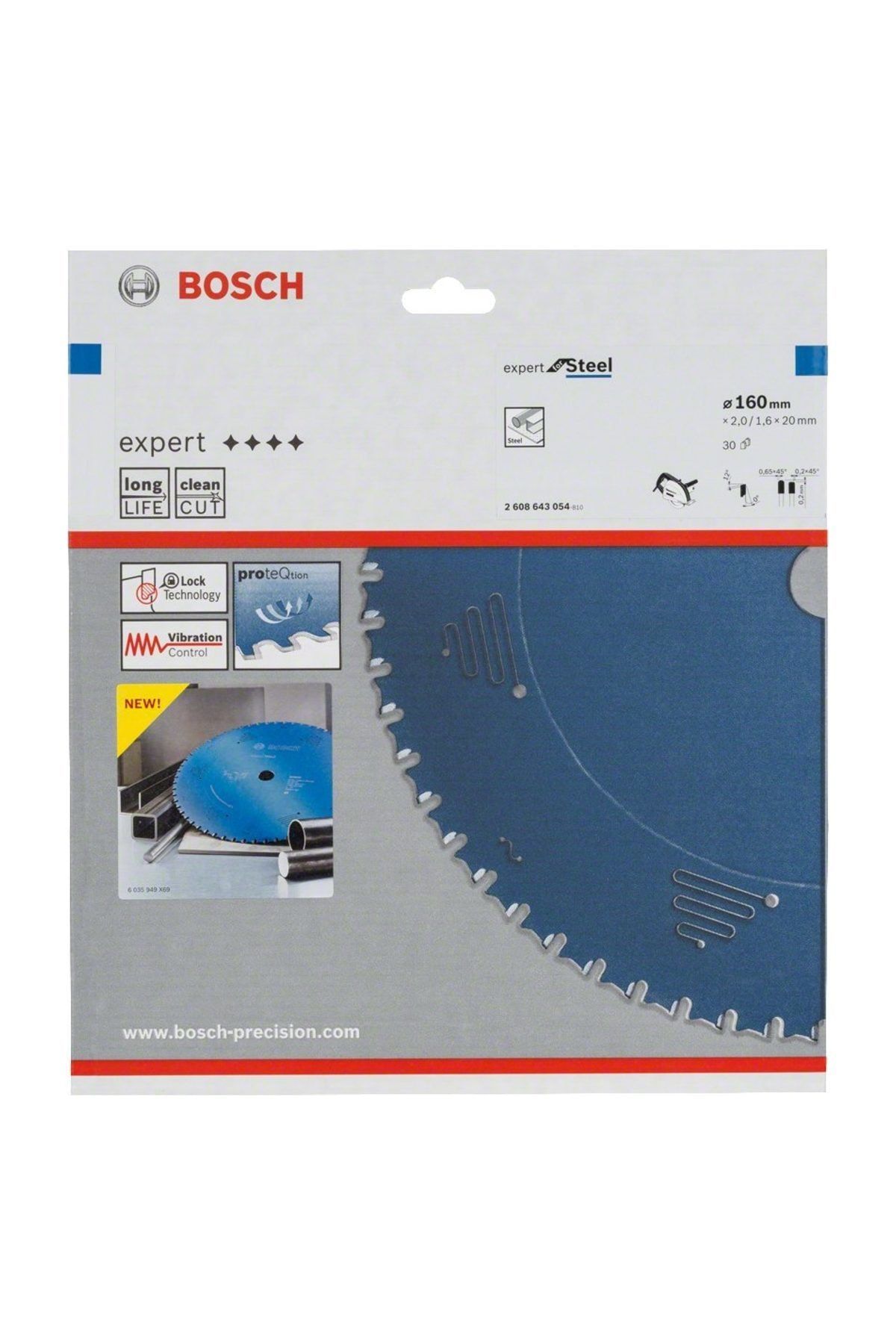 Bosch Expert For Steel 160*20 Mm 30 Diş